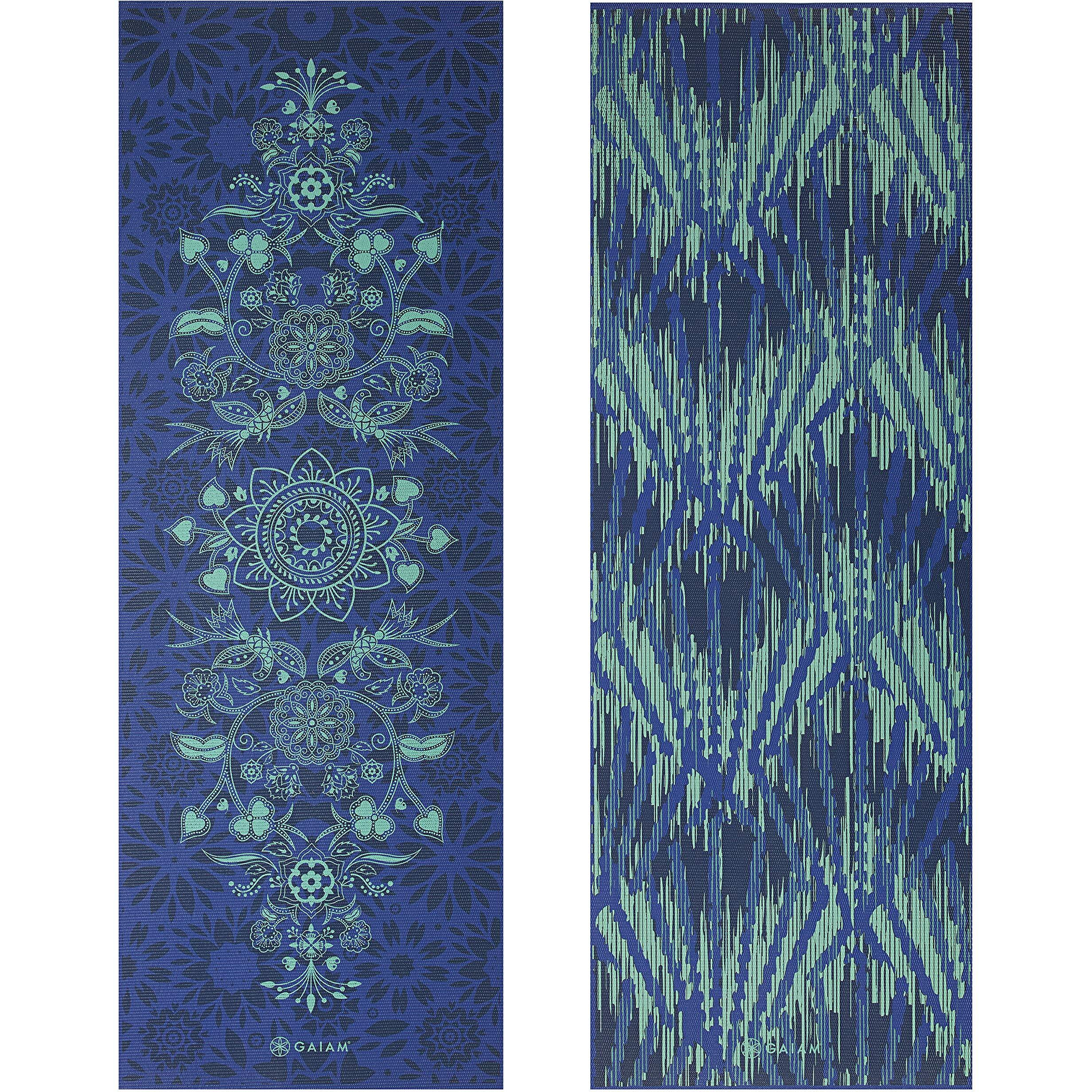 Gaiam Yoga Mat Premium Print Reversible Extra Thick Non Slip Exercise & Fitness Mat For All Types Of Yoga, Pilates & Floor Workouts, Divine Impressionist, 68"&quotL X 24"&quotW X 6Mm Thick