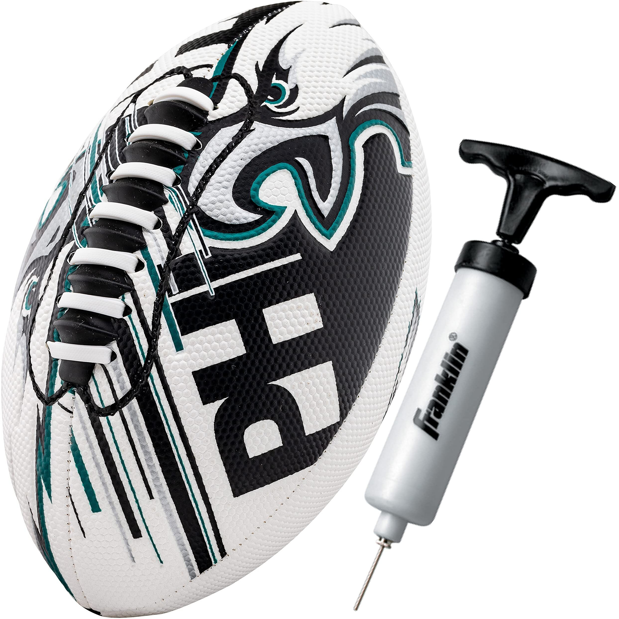 Franklin Sports Nfl Philadelphia Eagles Football - Youth Mini Football - 8.5"" Football- Spacelace Easy Grip Texture- Perfect For Kids