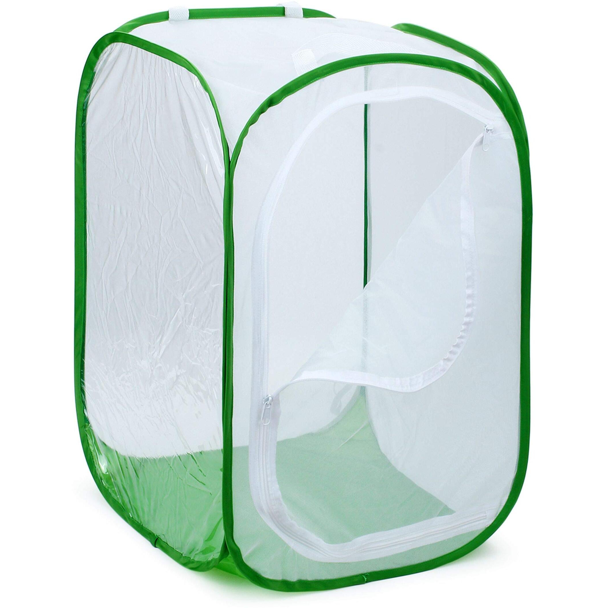 Restcloud 36"" Large Monarch Butterfly Habitat, Giant Collapsible Insect Mesh Cage Terrarium Pop-Up 24 X 24 X 36 Inches