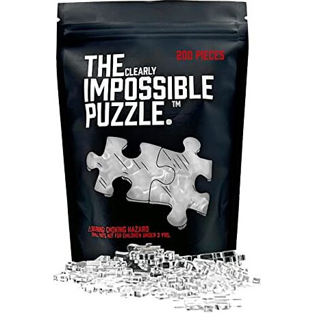 The Clearly Impossible Puzzle 100, 200, 500, 1000 Pieces Hard Puzzle For Adults Cool Difficult Puzzles Clear Hardest Puzzle - Difficult Funny Puzzle For Adults (200)