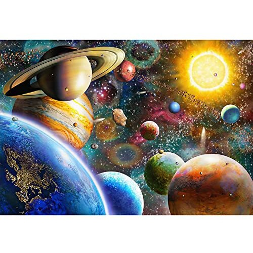 Jigsaw Puzzles 1000 Pieces For Adults, Families (Space Traveler, Solar System) Pieces Fit Together Perfectly