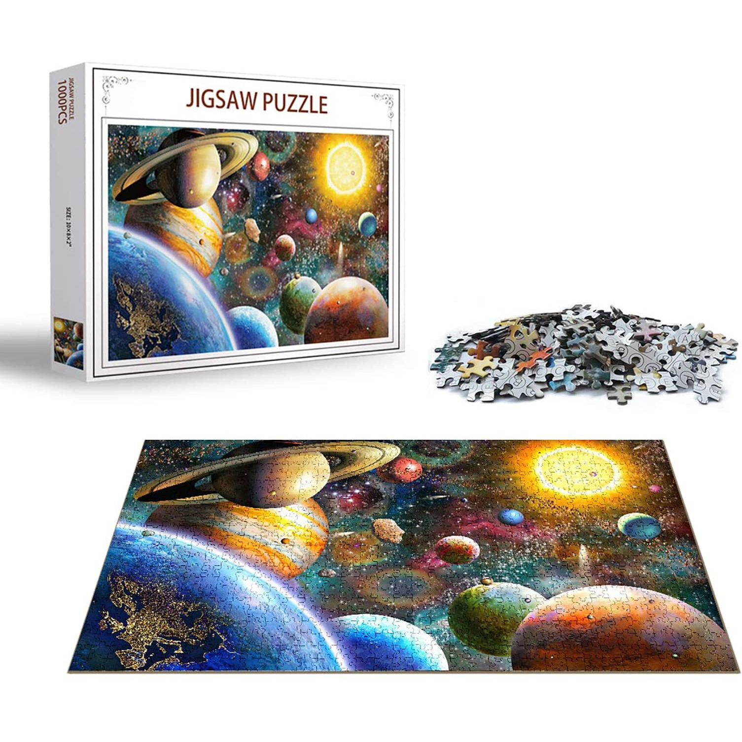 Jigsaw Puzzles 1000 Pieces For Adults, Families (Space Traveler, Solar System) Pieces Fit Together Perfectly