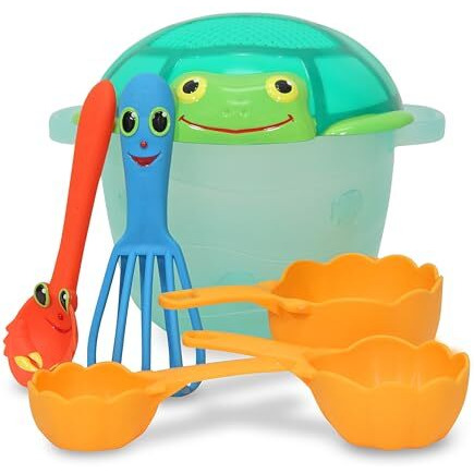 Melissa & Doug Sunny Patch Seaside Sidekicks Sand Baking Play Set,White
