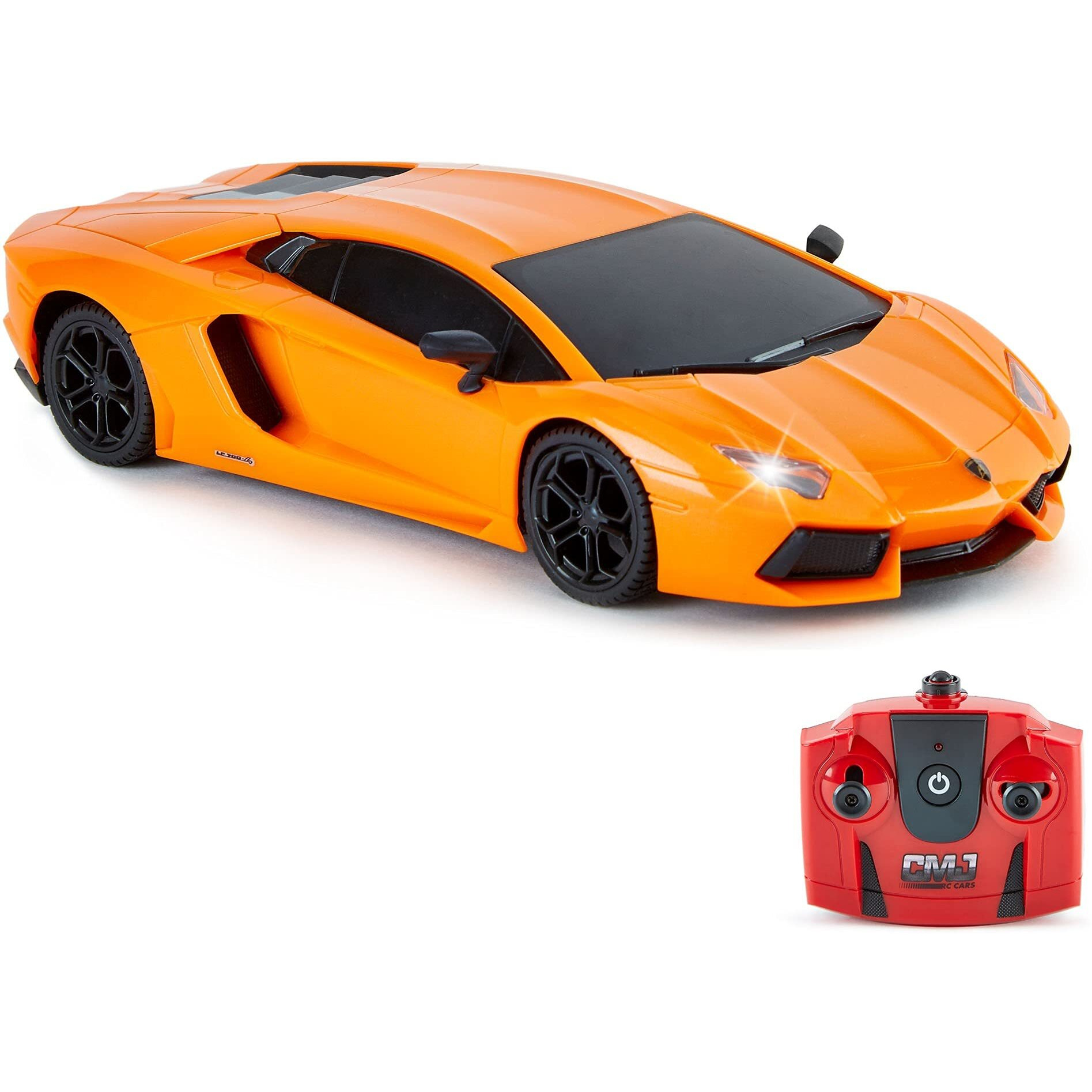Cmj Rc Cars Lamborghini Lp700-4 Remote Control Rc Car Officially Licensed 124 Scale Working Lights 2.4Ghz. Great Kids Play Toy Auto (Orange)