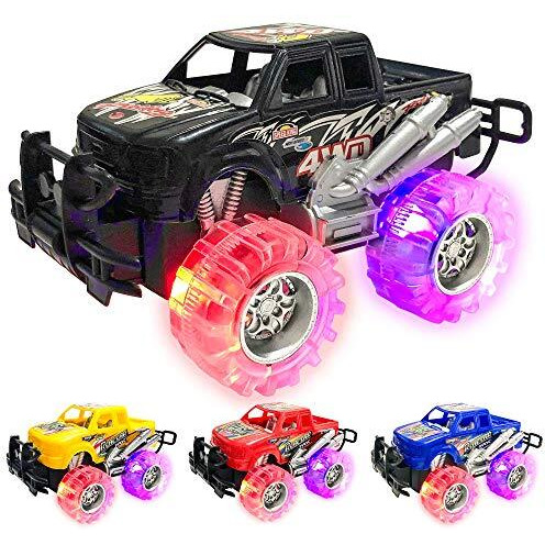 Light Up Monster Trucks For Boys And Girls, Toy Truck Set, Monster Trucks For Boys 3 4 5 6 7 8 Years Old, Toddler Monster Truck Toys, Light Up Trucks