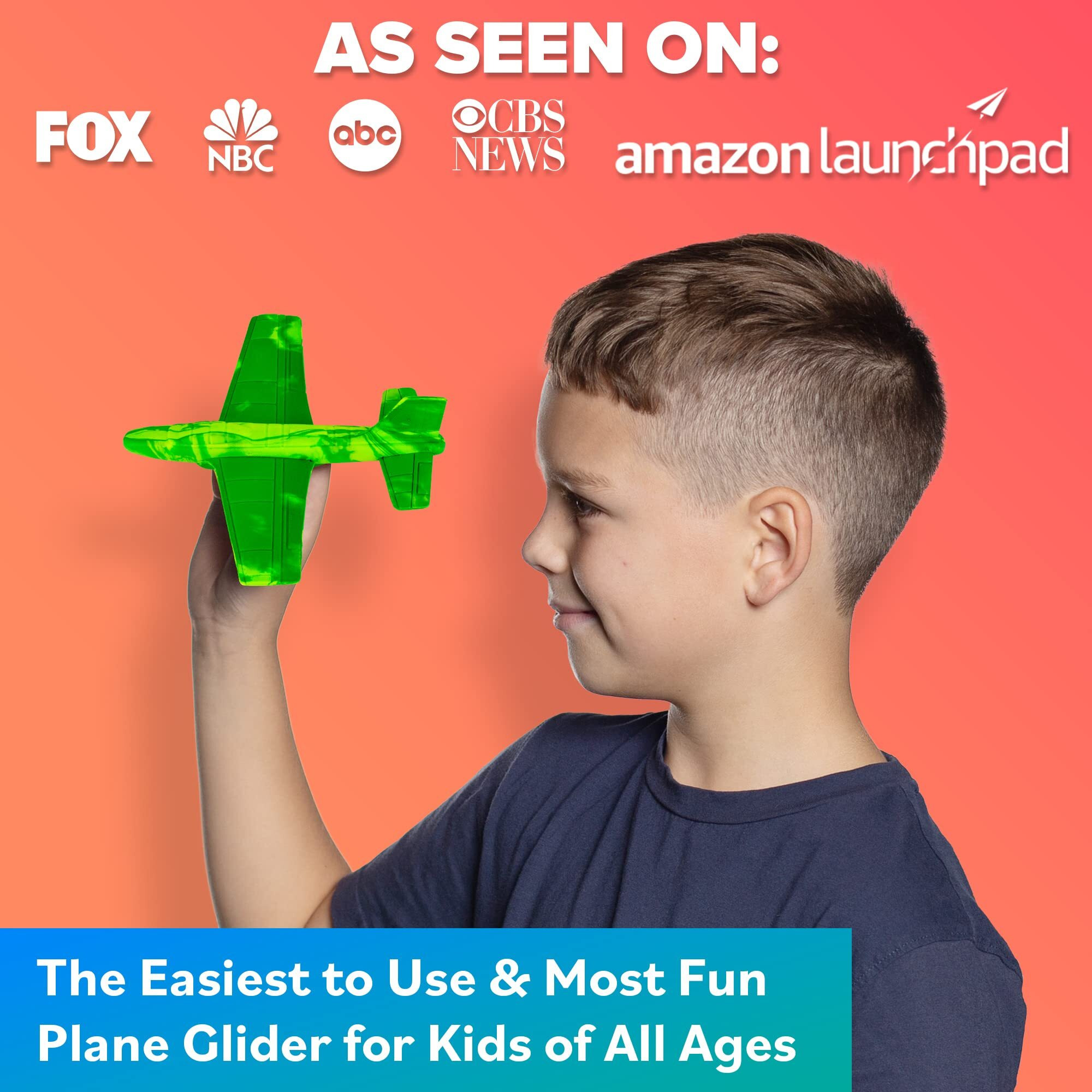 Foam Airplanes For Kids - Stocking Stuffers For Boys & Girls All Ages 4 5 6 7 8 9 10 11 - Best Toy Gift Boy Stocking Stuffer Gifts Party Favors - Easter Basket Stuffers For Kids - Styrofoam Air Plane