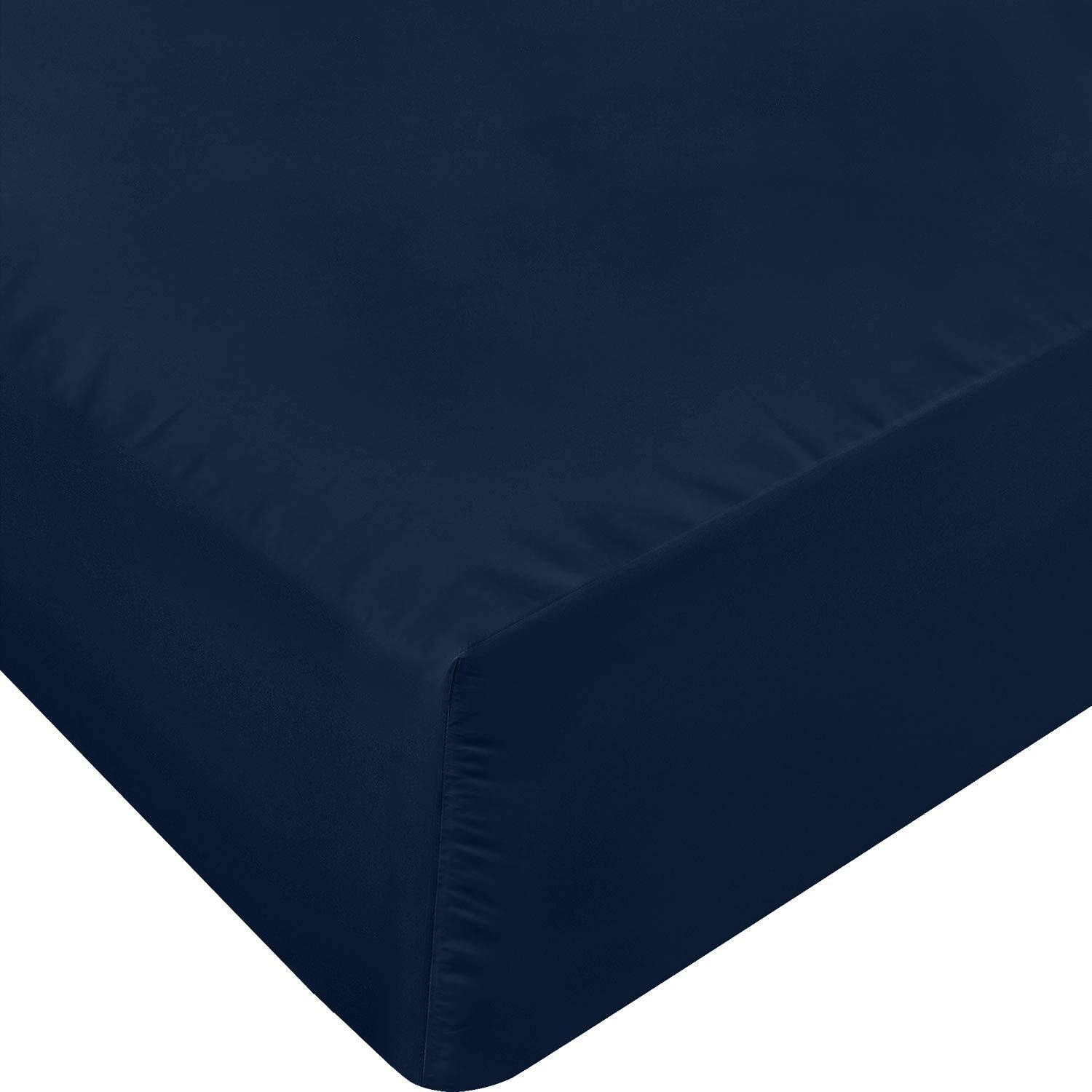 Utopia Bedding Twin Fitted Sheet - Bottom Sheet - Deep Pocket - Soft Microfiber - Shrinkage And Fade Resistant - Easy Care - 1 Fitted Sheet Only (Navy)