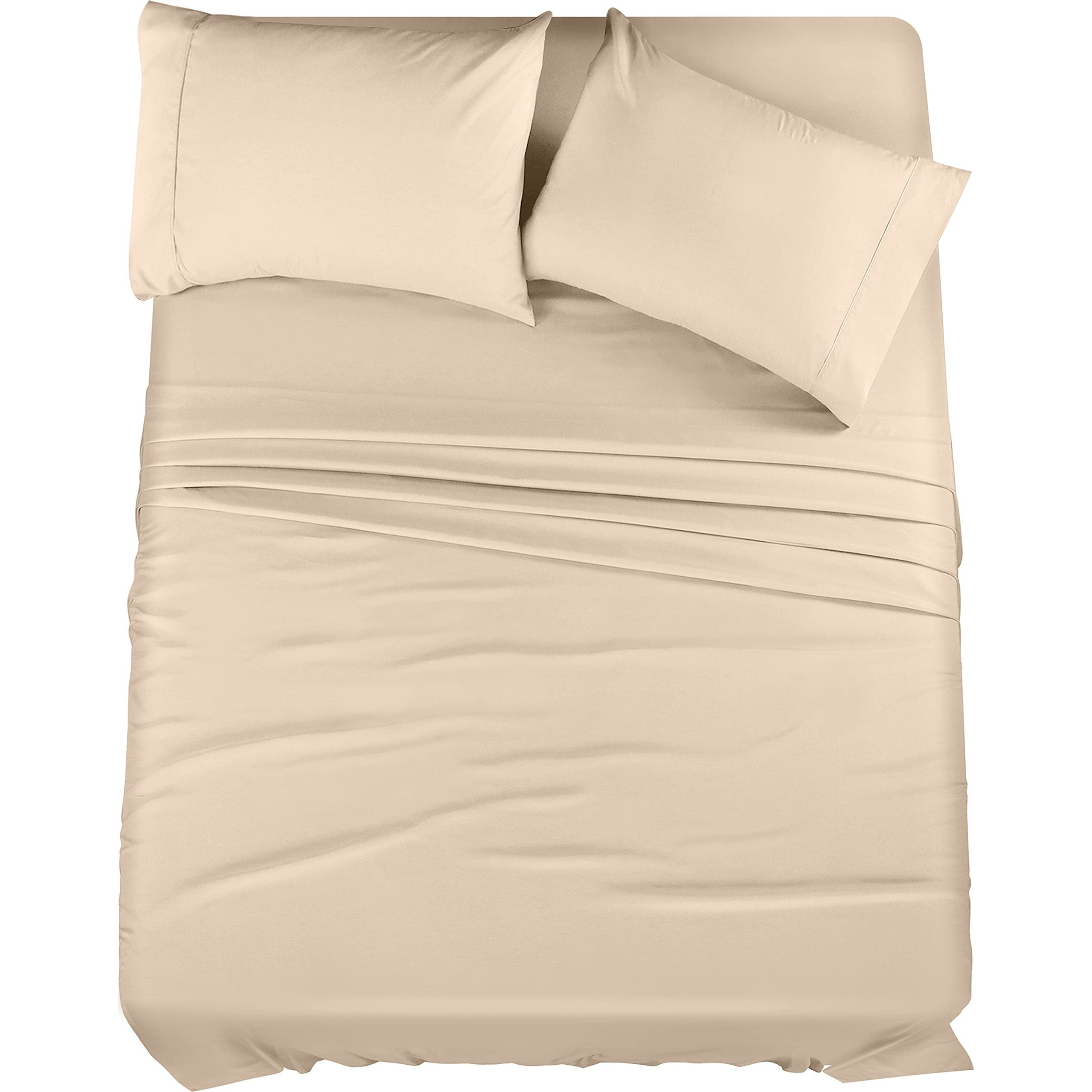 Utopia Bedding Full Bed Sheets Set - 4 Piece Bedding - Brushed Microfiber - Shrinkage And Fade Resistant - Easy Care (Full, Beige)