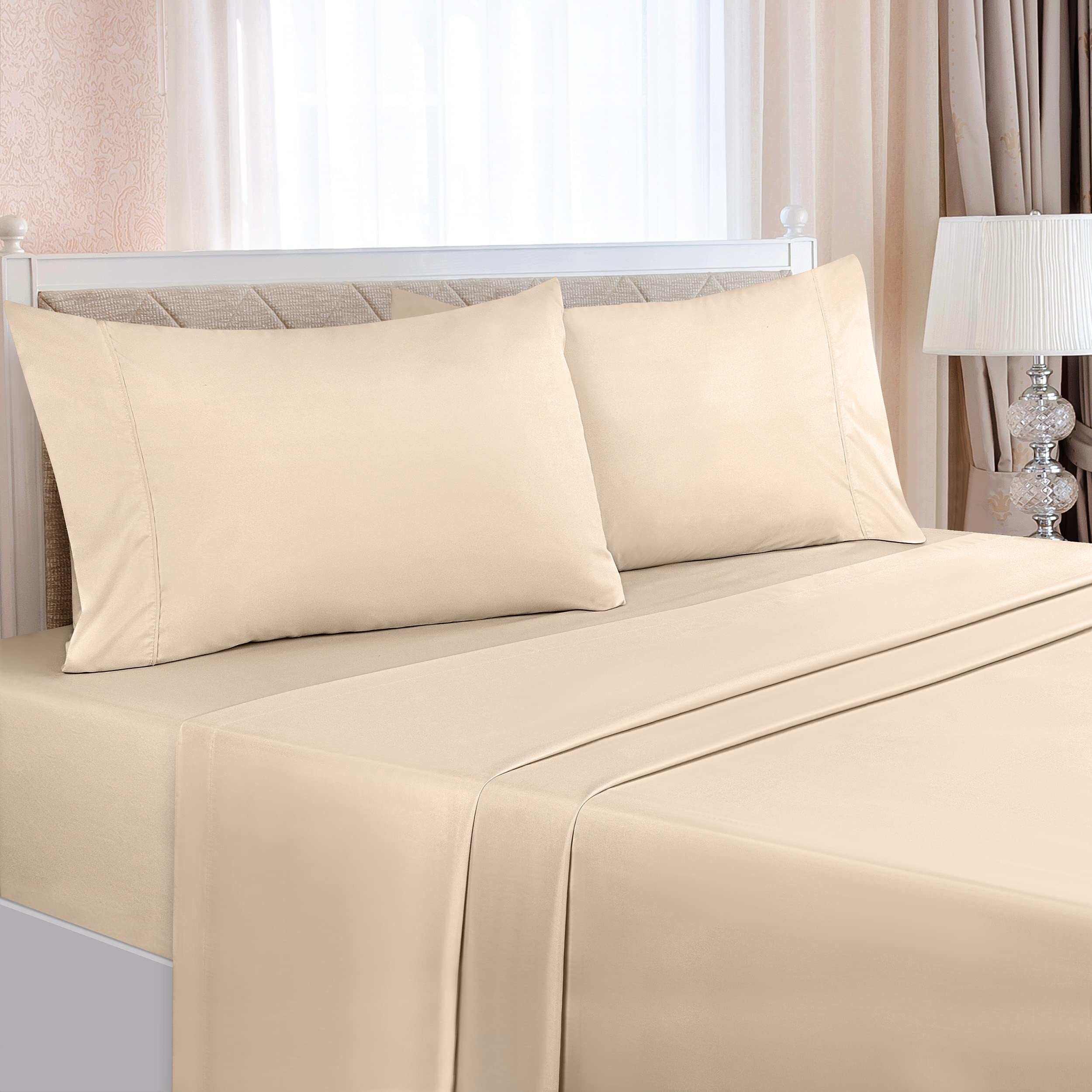 Utopia Bedding Full Bed Sheets Set - 4 Piece Bedding - Brushed Microfiber - Shrinkage And Fade Resistant - Easy Care (Full, Beige)