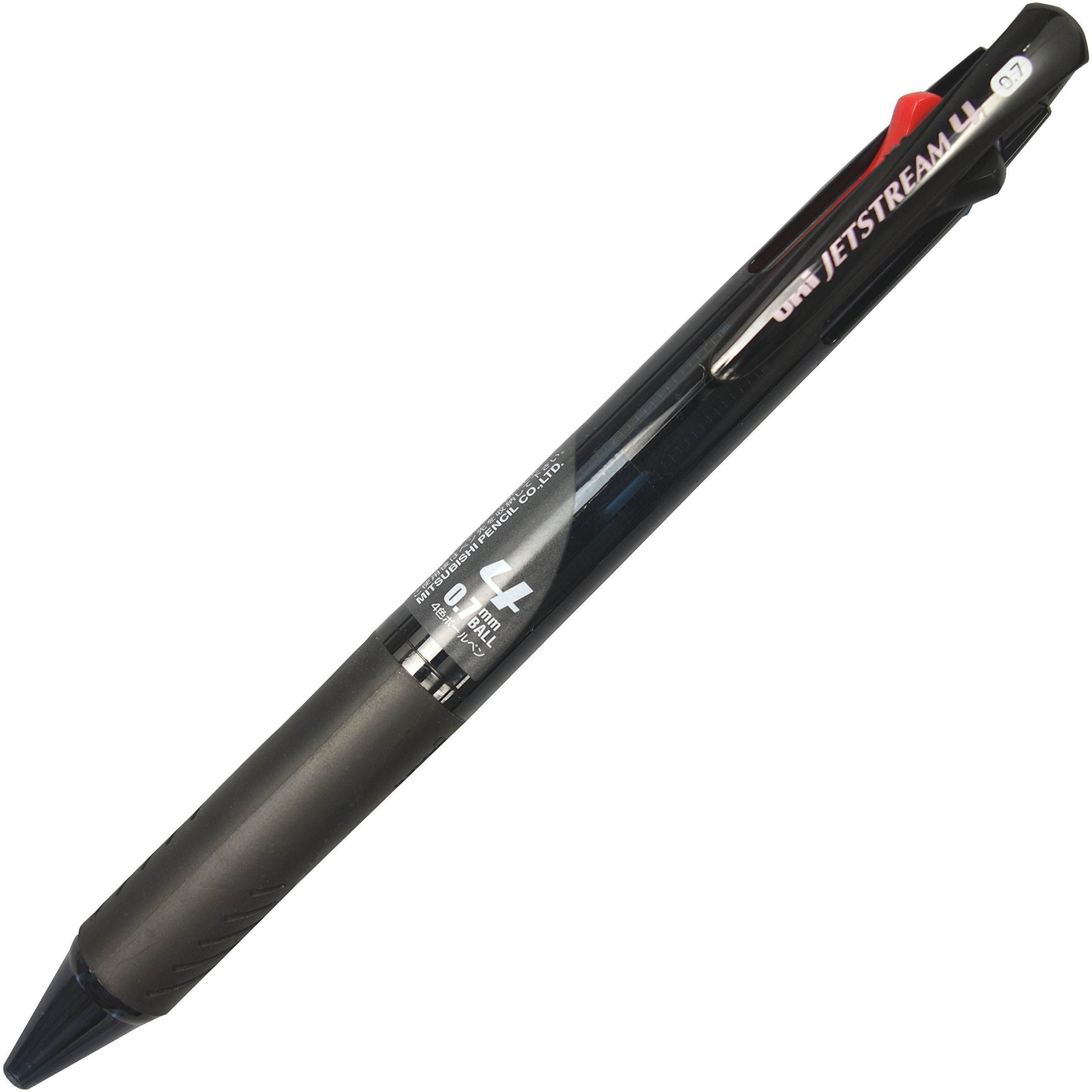 Uni Ballpoint Pen Jetstream 3 Color Black, Red, Blue, Green Ink 0.7Mm, Transparent Black (Sxe450007T.24)