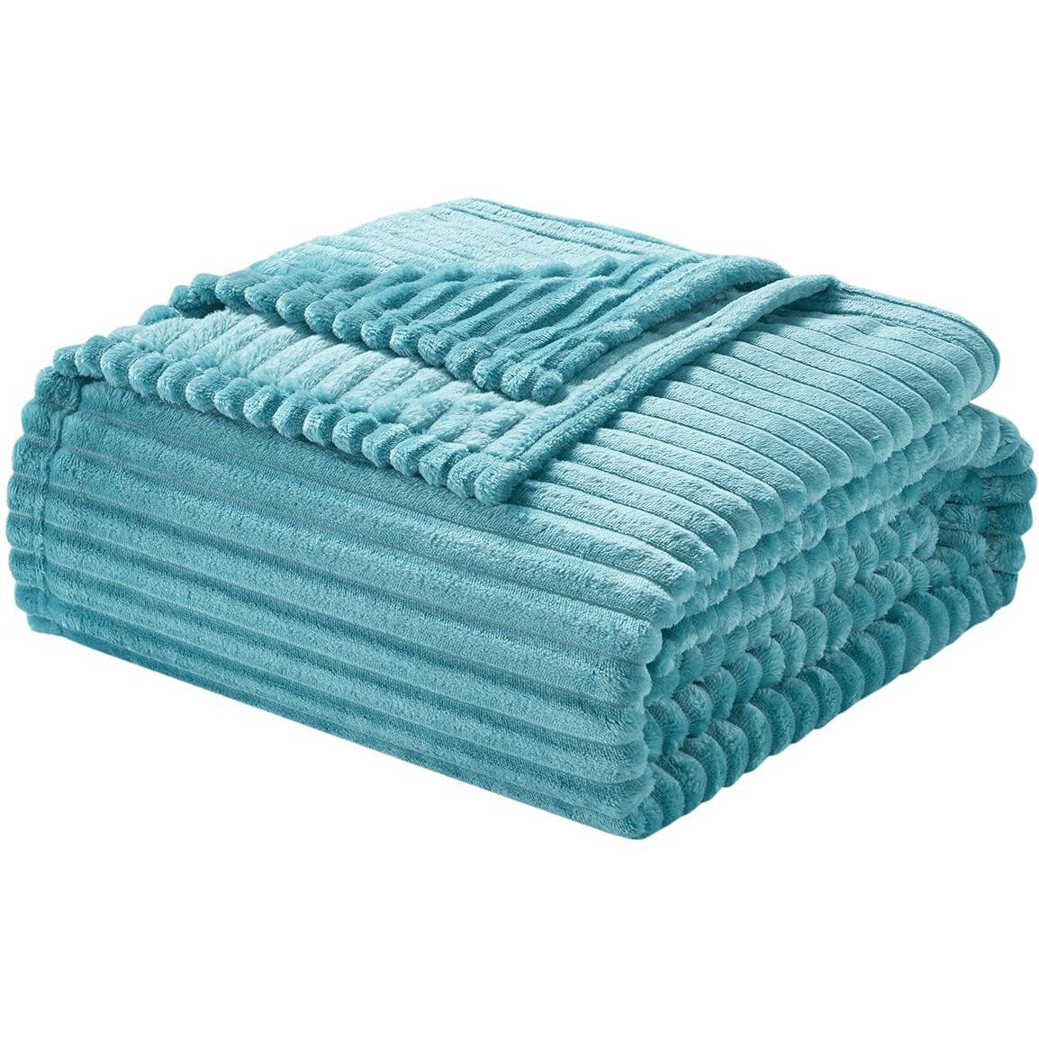 Nestl Soft King Size Blanket - Cozy Bed Blankets King Size, Warm King Blanket, Lightweight King Size Blankets For Bed, Cut Plush Fleece Blanket King Size, Teal King Size Fuzzy Blanket 108 X 90 Inches