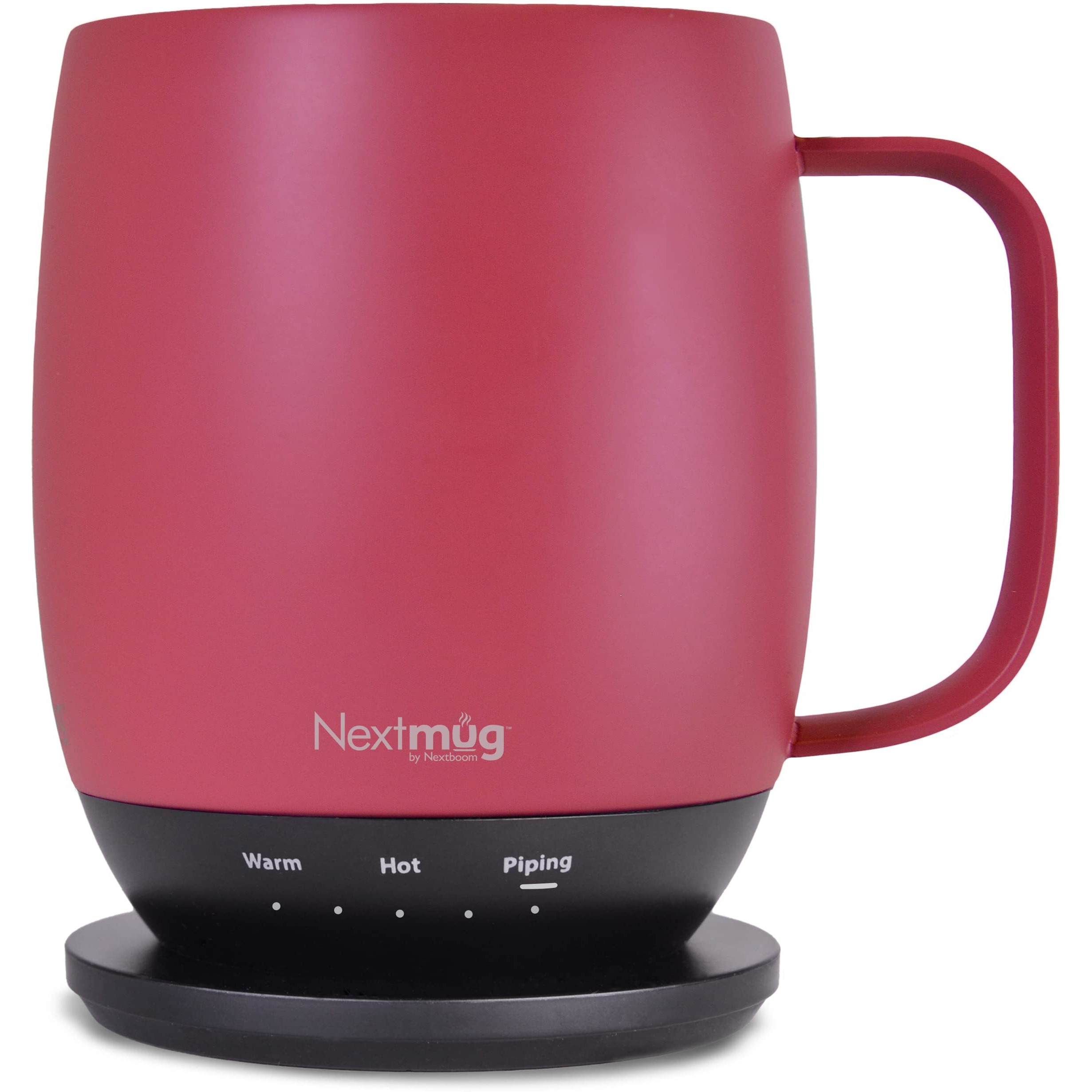 Nextmug - Temperature-Controlled, Self-Heating Coffee Mug (Dusty Rose - 14 Oz.)