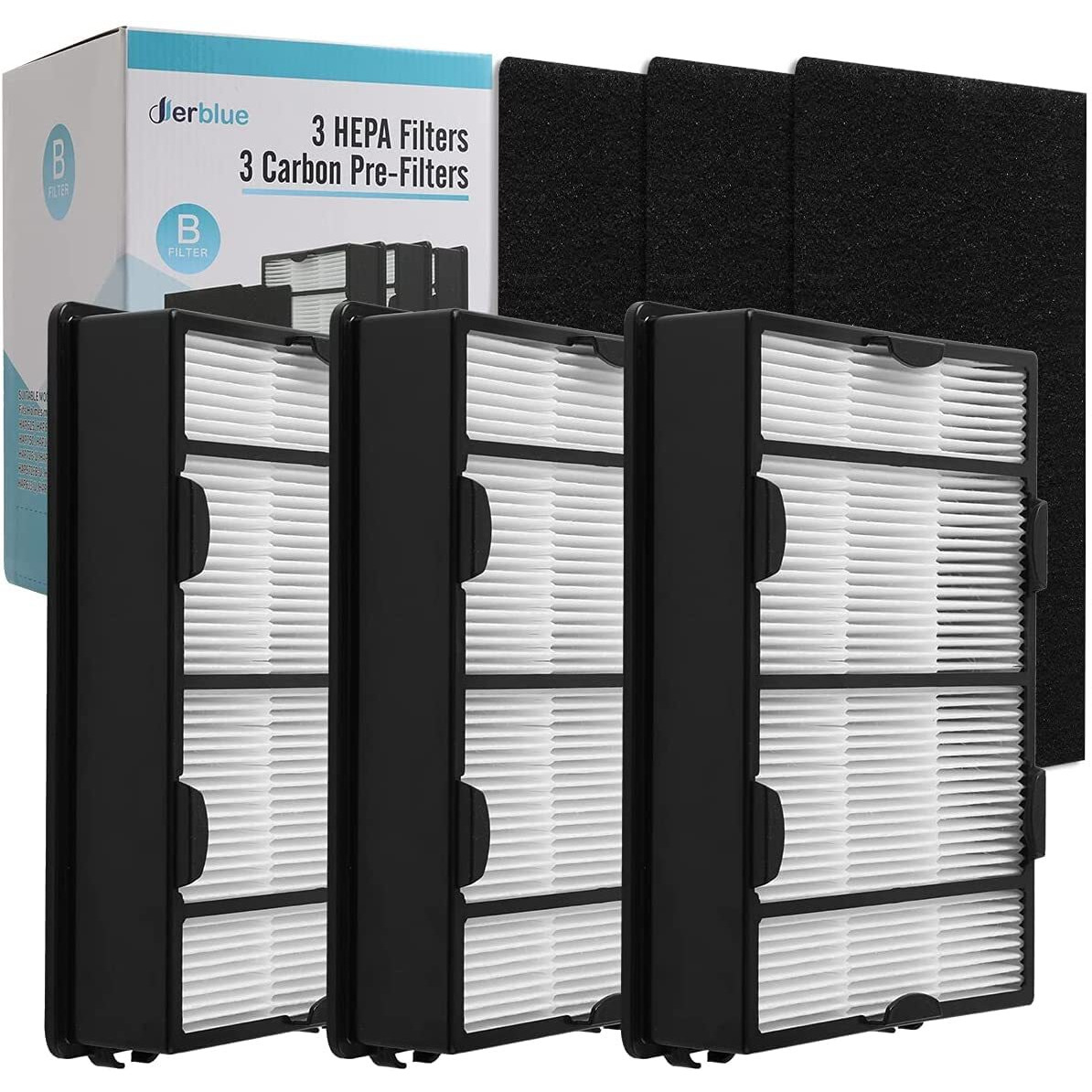 Derblue 6Pcs True Hepa Replacement Filter B For Holmes Hapf600,Replacement Holmes Air Filter,Part  Hapf600, Hapf600D, Hapf600D-U2