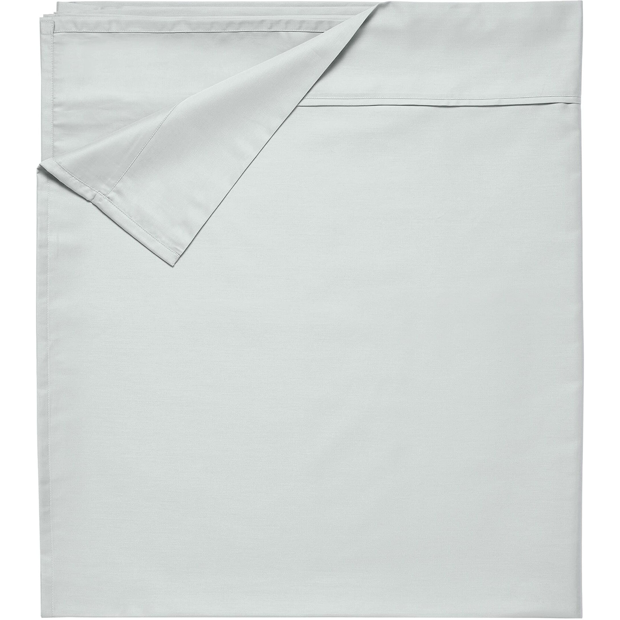 King Size Flat Sheet, Soft 100% Cotton Sheet, 400 Thread Count Sateen, Cooling & Breathable Bed Sheets, Light Gray Flat Sheet, King Sheets, Top Sheets, Single King Flat Sheet Only (Light Gray)