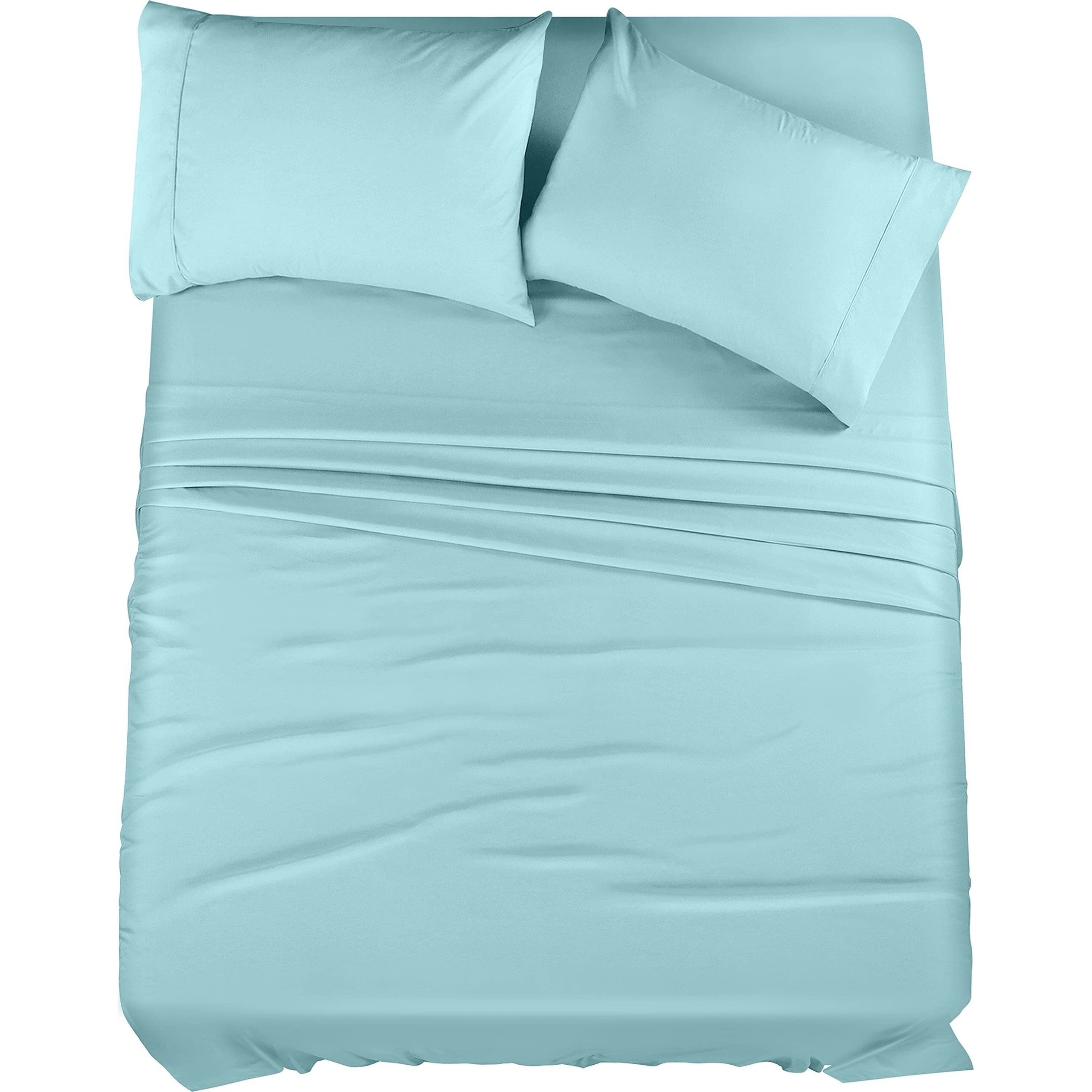 Utopia Bedding Full Bed Sheets Set - 4 Piece Bedding - Brushed Microfiber - Shrinkage And Fade Resistant - Easy Care (Full, Spa Blue)