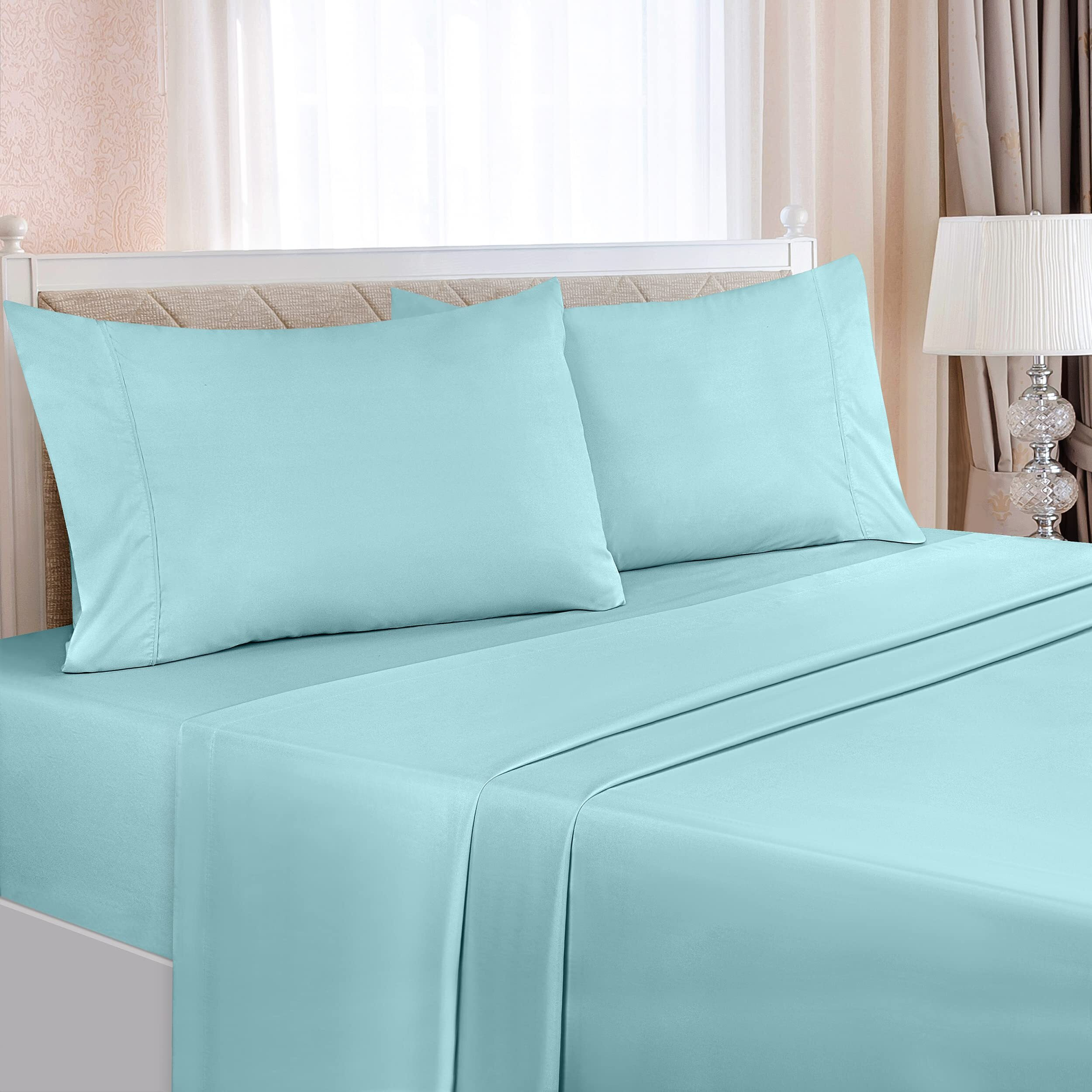 Utopia Bedding Full Bed Sheets Set - 4 Piece Bedding - Brushed Microfiber - Shrinkage And Fade Resistant - Easy Care (Full, Spa Blue)