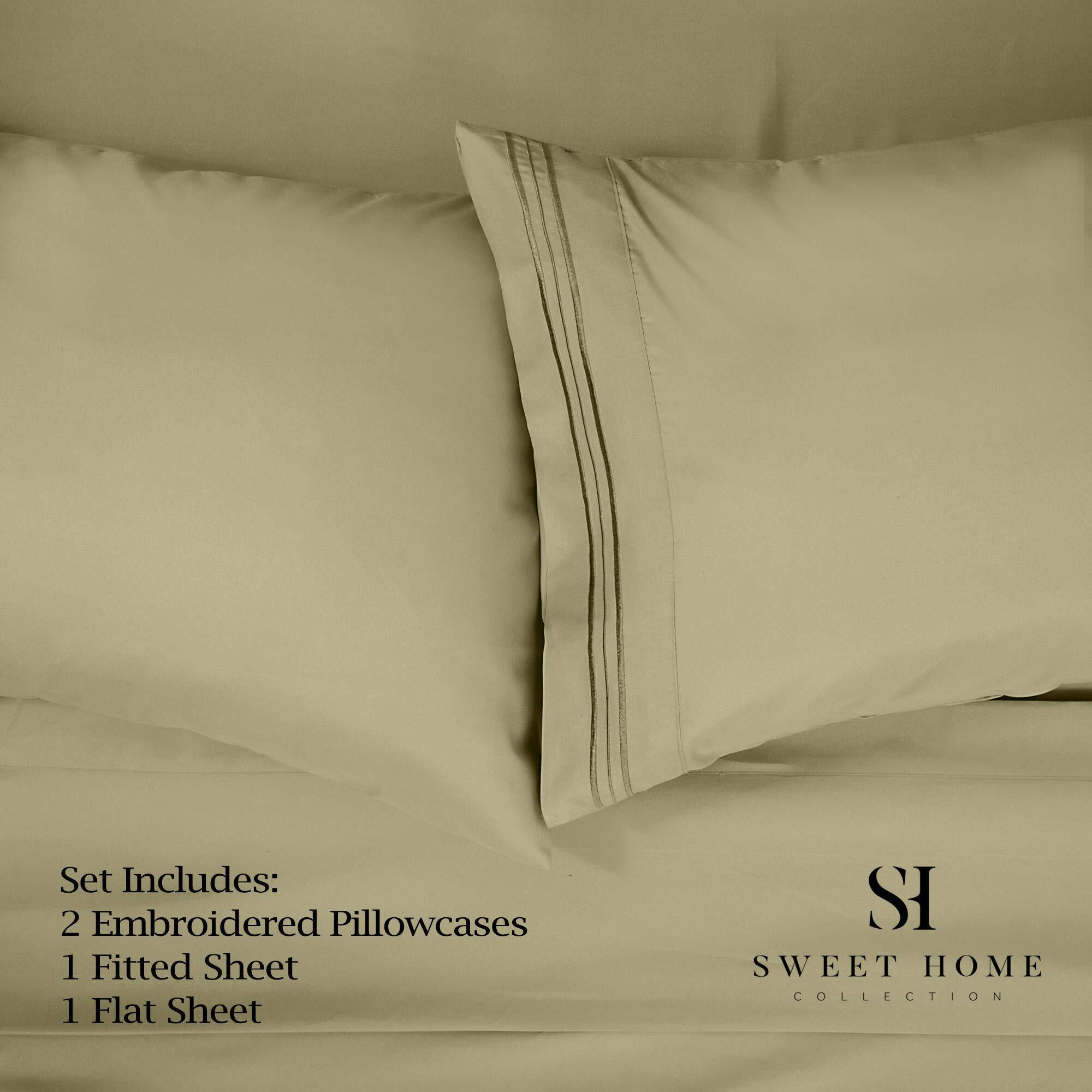 1500 Supreme Collection King Sheet Sets Sage Green - Luxury Hotel Bed Sheets And Pillowcase Set For King Mattress - Extra Soft, Elastic Corner Straps, Deep Pocket Sheets, King Sage Green