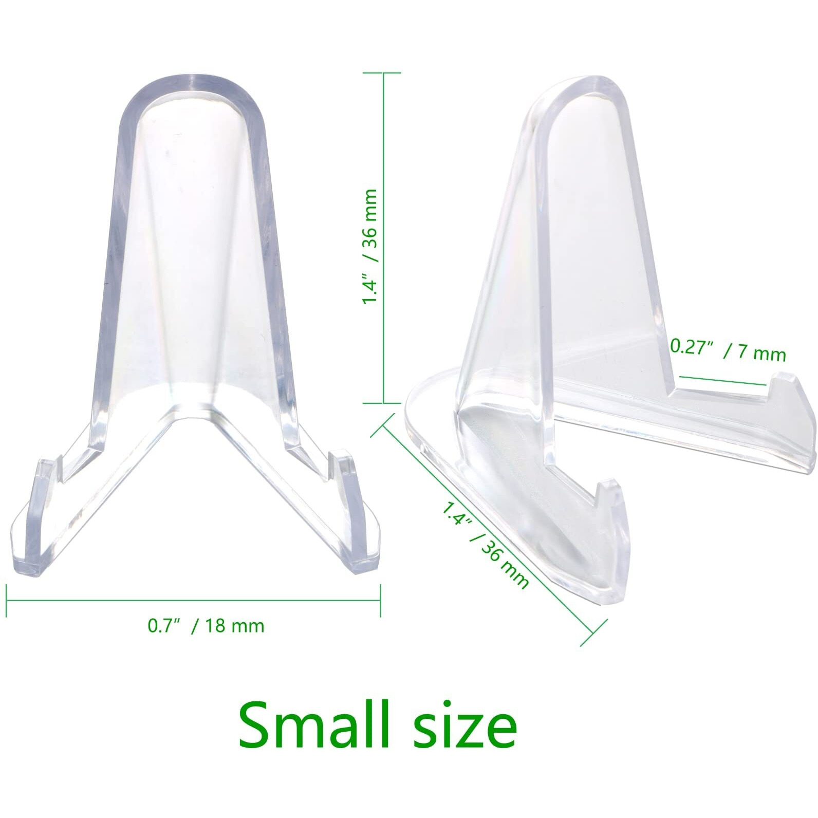 Challenge Coin Display Stand Coin Holder, 25 Pcs 1.4"" Acrylic Stands For Display Coins Easel Trading Cards Challenge Medals Casino Chips Or Other Small Items At Museum Home Decoration Birthdays Tables