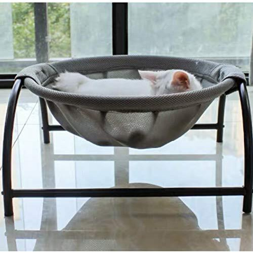 Junspow Cat Bed Dog Bed Pet Hammock Bed Free-Standing Cat Sleeping Cat Bed Cat Supplies Pet Supplies Whole Wash Stable Structure Detachable Excellent Breathability Easy Assembly Indoors Outdoors