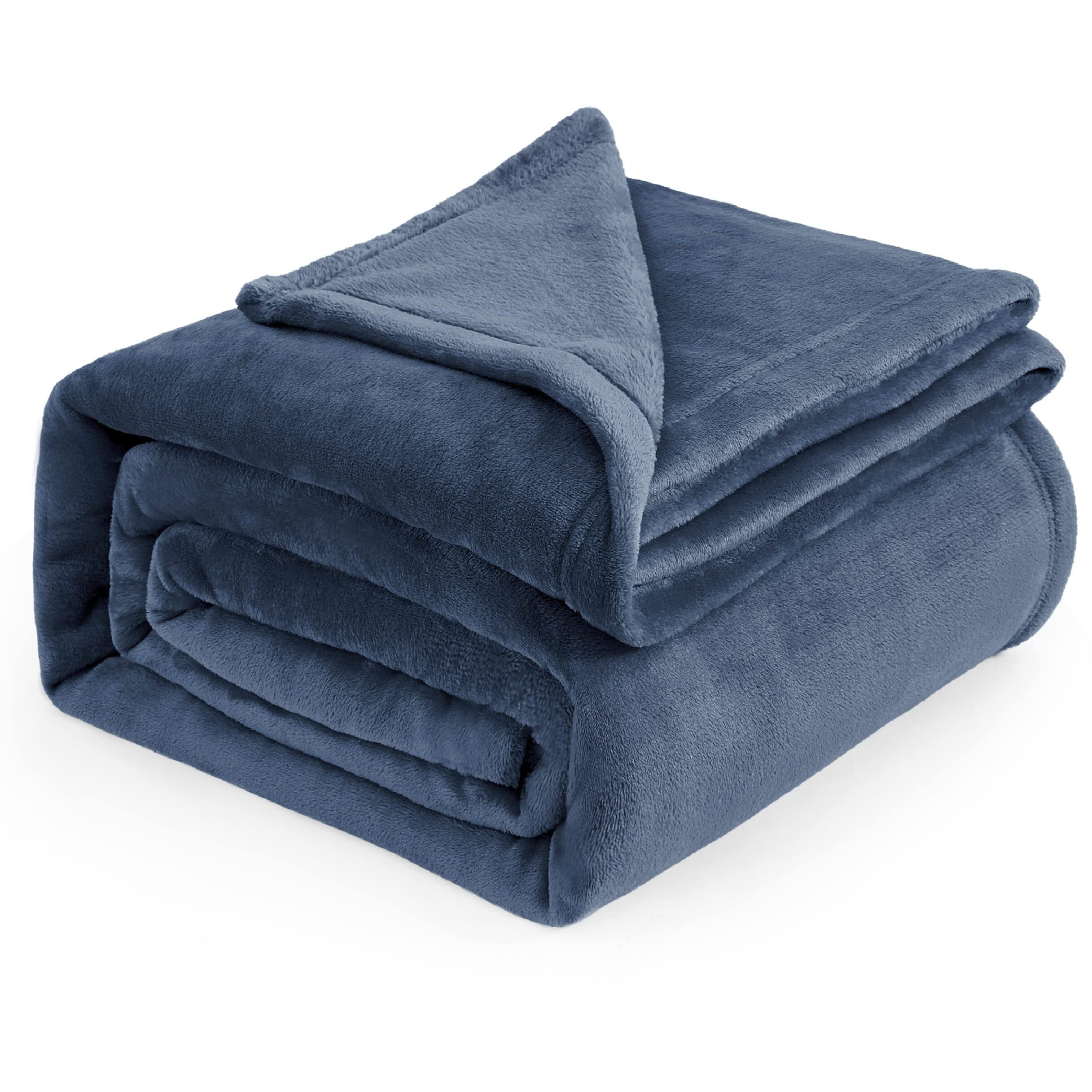 Bedsure Fleece Blankets King Size Mineral Blue - Bed Blanket Soft Lightweight Plush Cozy Fuzzy Luxury Microfiber, 108X90 Inches