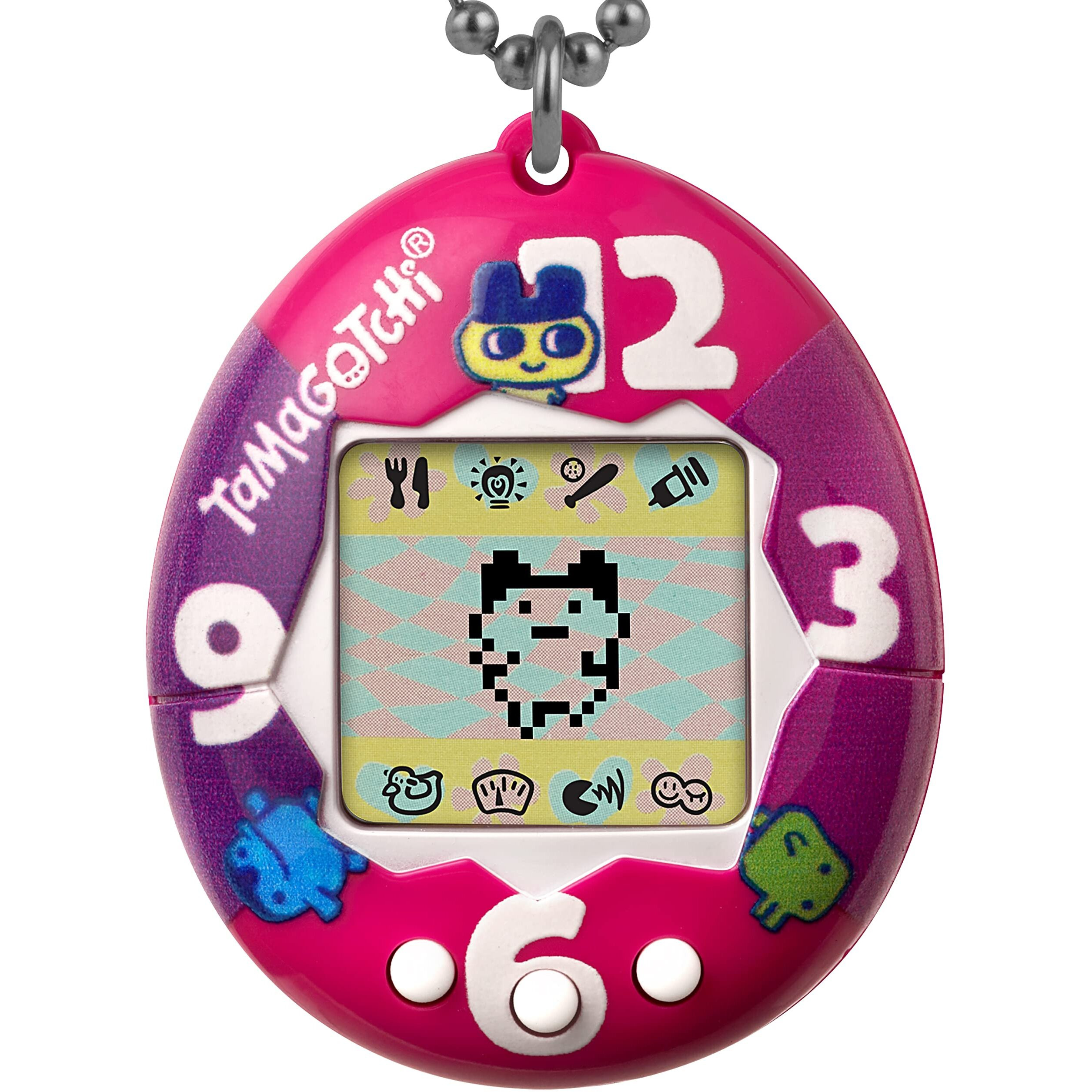 Tamagotchi Original Purple-Pink Clock