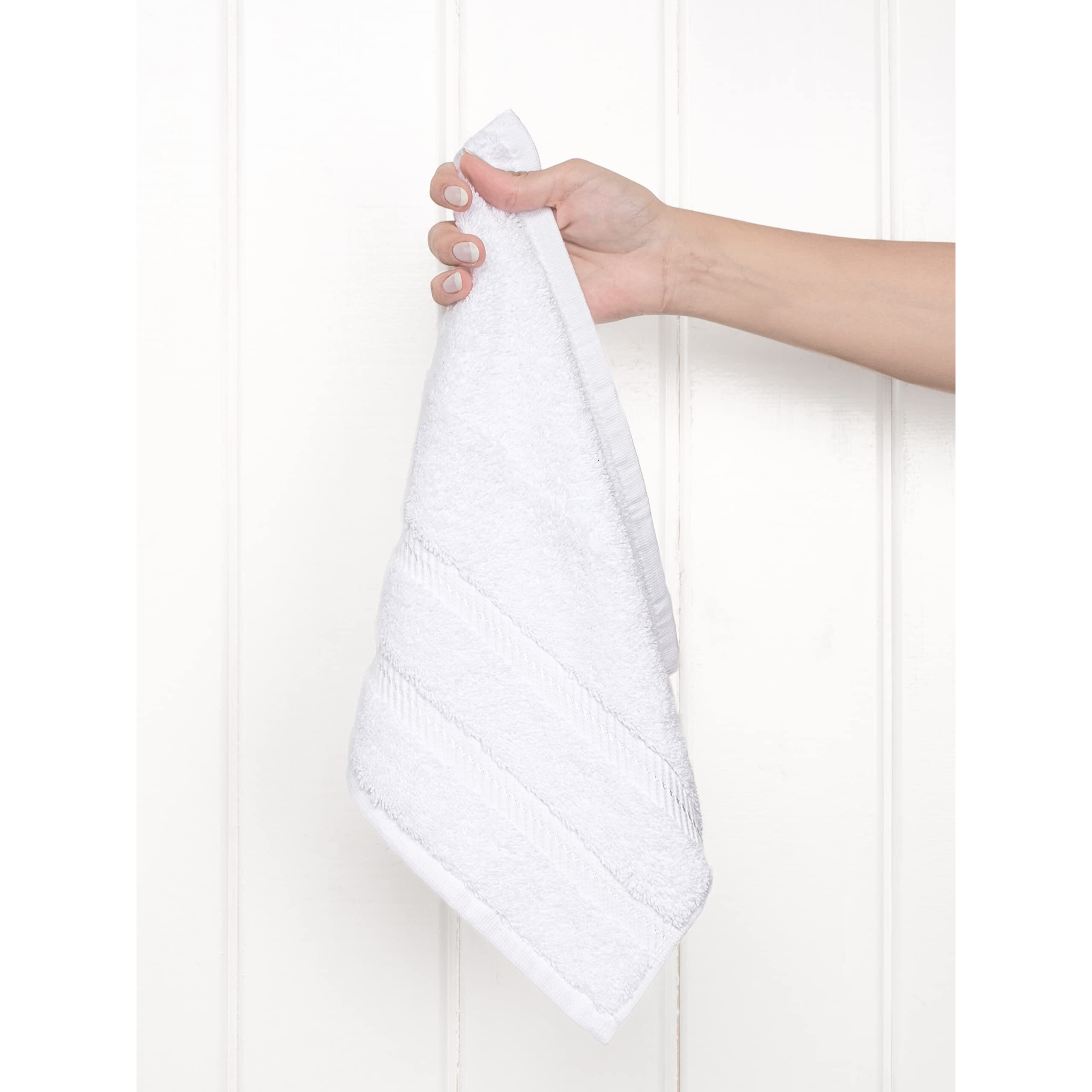 American Soft Linen Washcloths For Bathroom, 100% Turkish Cotton Washcloth Set Of 4, 13X13 In Soft Washcloths For Body And Face, Wash Rags For Kitchen, Baby Washcloths, White Washcloths
