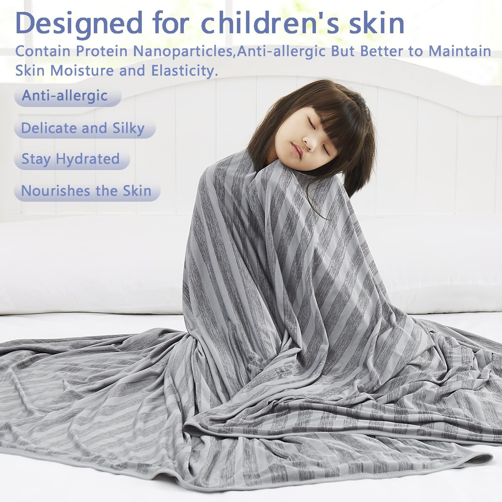 Guohaoi Cooling Blankets For Hot Sleepers,Arc-Chill Q-Max &gt0.5 Cool Fiber,100% Oeko-Tex Certified,Twin Full Size Lightweight Summer Cool Blanket For Travel/Outdoor Ultra Cold Breathable,60''X90''