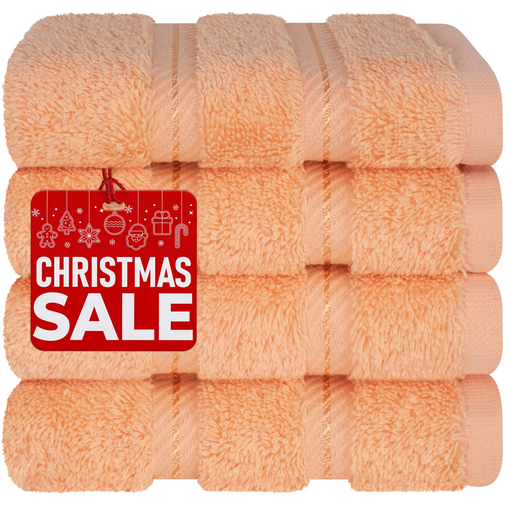 American Soft Linen Luxury Washcloths For Bathroom, 100% Turkish Cotton Washcloth Set Of 4, 13X13 In Soft Washcloths For Body And Face, Baby Washcloths, Malibu Washcloths