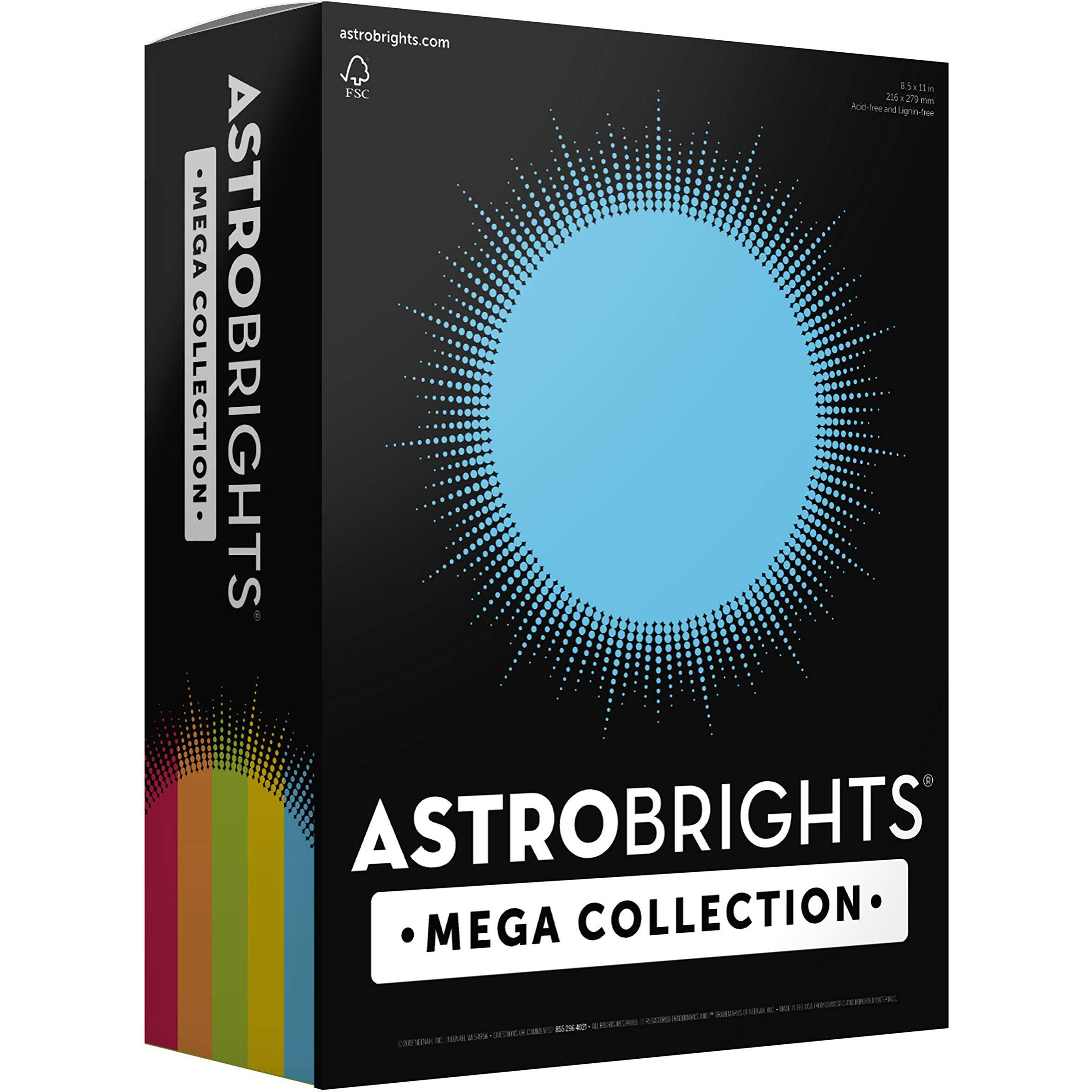 Astrobrights Mega Collection, Colored Cardstock, "&quotClassic "" 5-Color Assortment, 320 Sheets, 65 Lb/176 Gsm, 8.5 "" X 11 "" - More Sheets (91630)