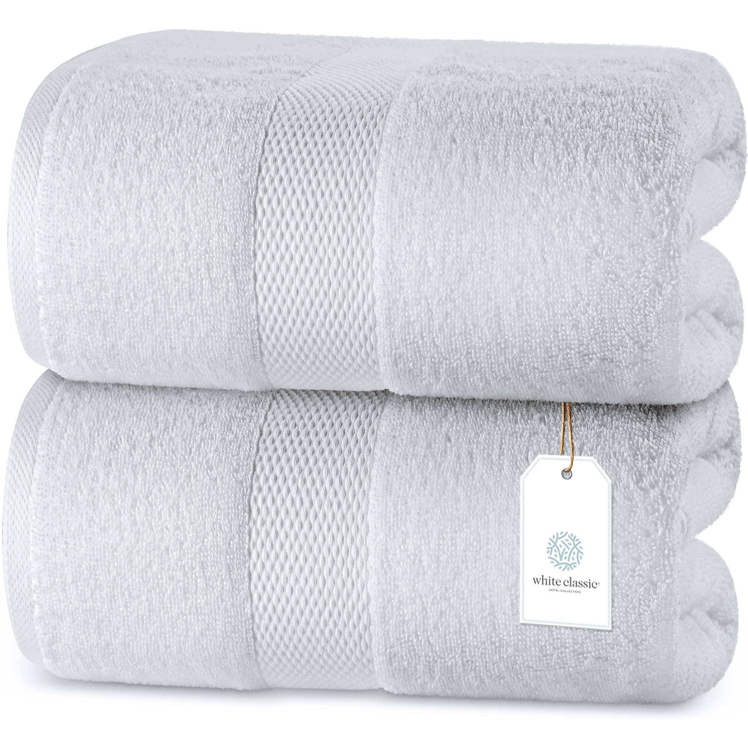 Luxury Bath Sheets Towels For Adults Extra Large | Highly Absorbent Hotel Collection | 35X70 Inch | 2 Pack (White)