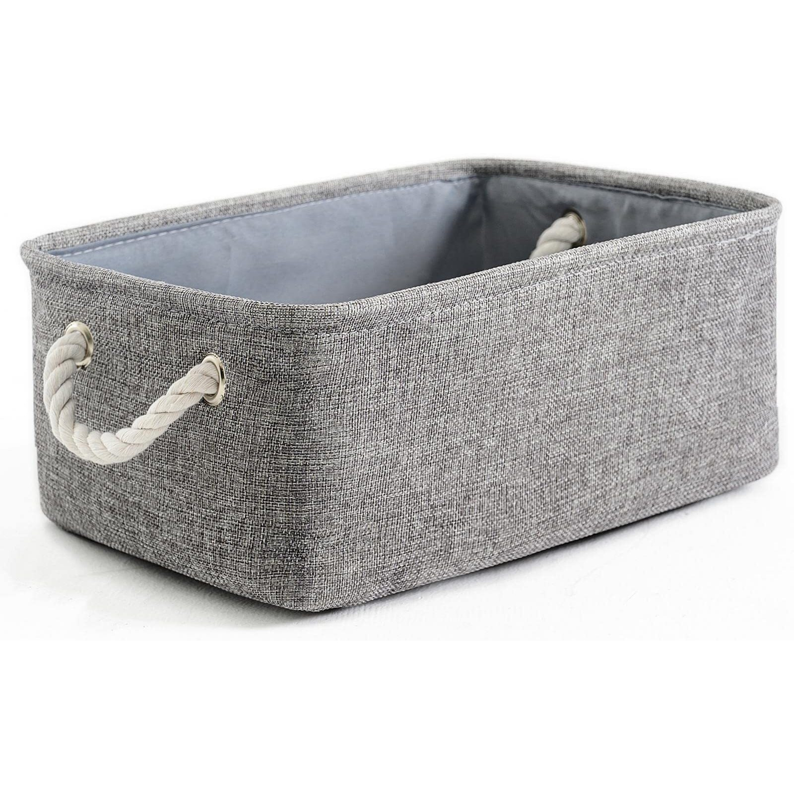 Thewarmhome Storage Bins For Shelves - 11.8X7.9X5.2 Inch Grey Small Storage Baskets For Organizing, Fabric Storage Cubes Closet Organizer For Home Nursery Baby Toy Gift Laundry Decorative (Gray)