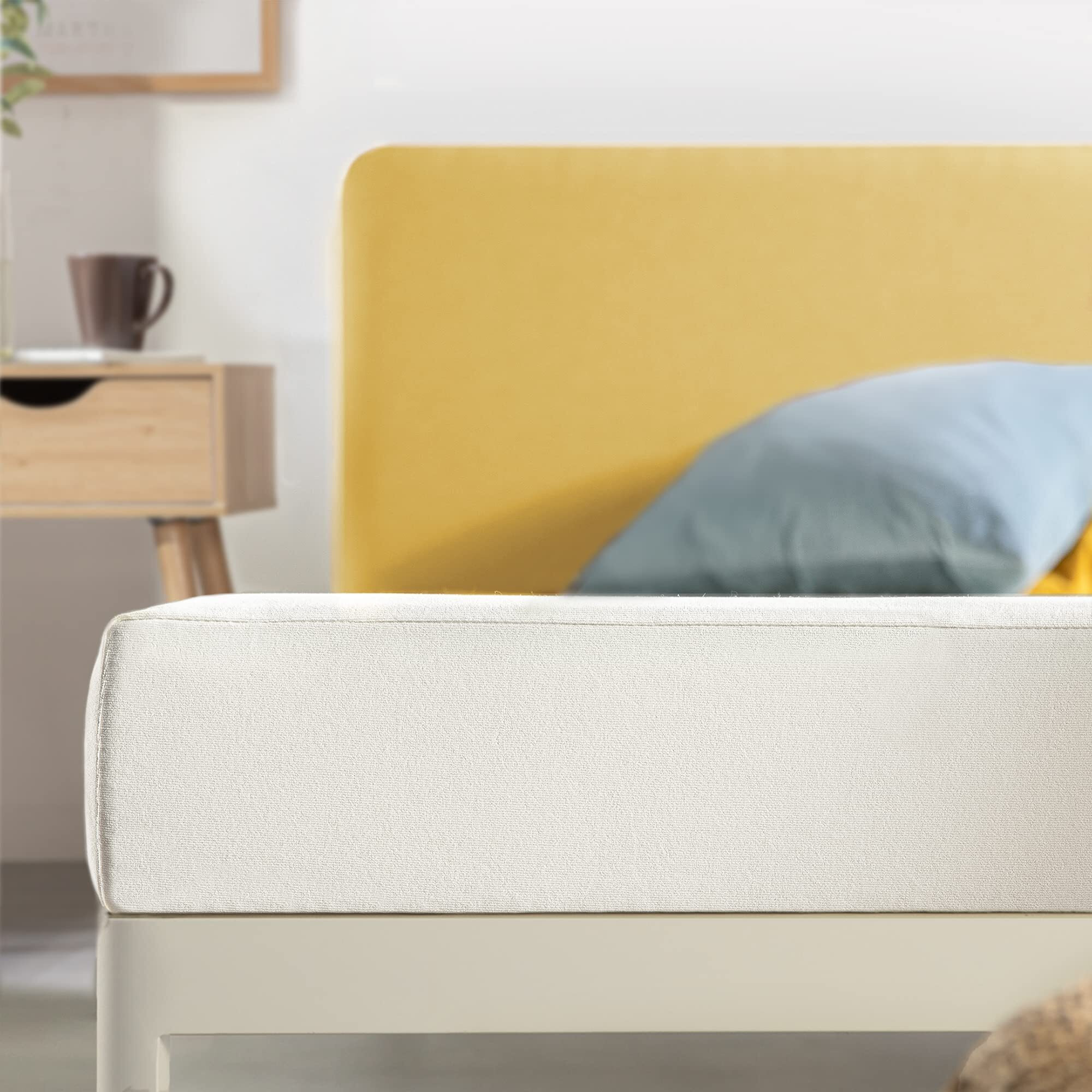 Best Price Mattress Queen Mattress 6 Inch Bed-In-A-Box, Green Tea Memory Foam, Cream