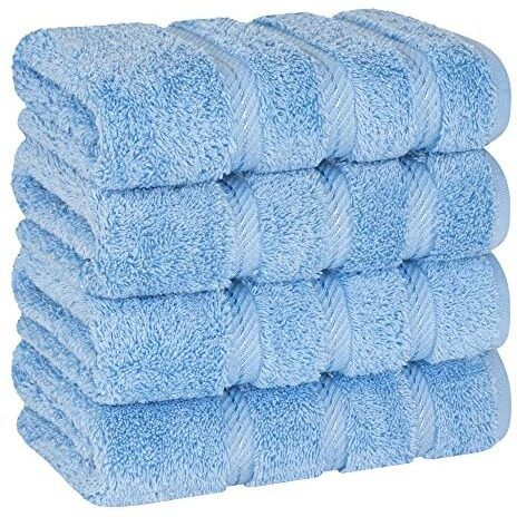 American Soft Linen Hand Towels, Hand Towel Set Of 4, 100% Turkish Cotton Hand Towels For Bathroom, Hand Face Towels For Kitchen, Sky Blue Hand Towel