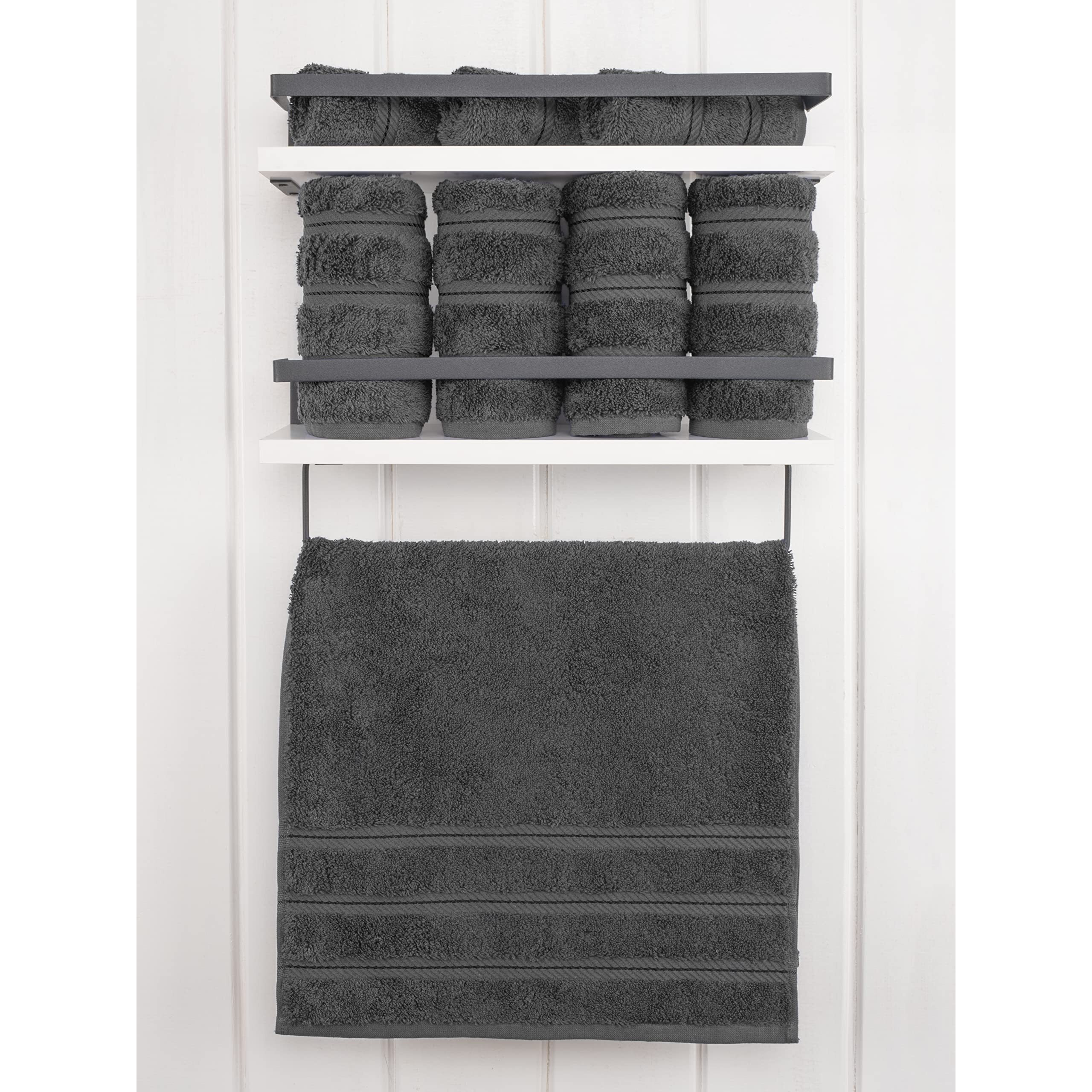 American Soft Linen Hand Towels, Hand Towel Set Of 4, 100% Turkish Cotton Hand Towels For Bathroom, Hand Face Towels For Kitchen, Gray Hand Towel