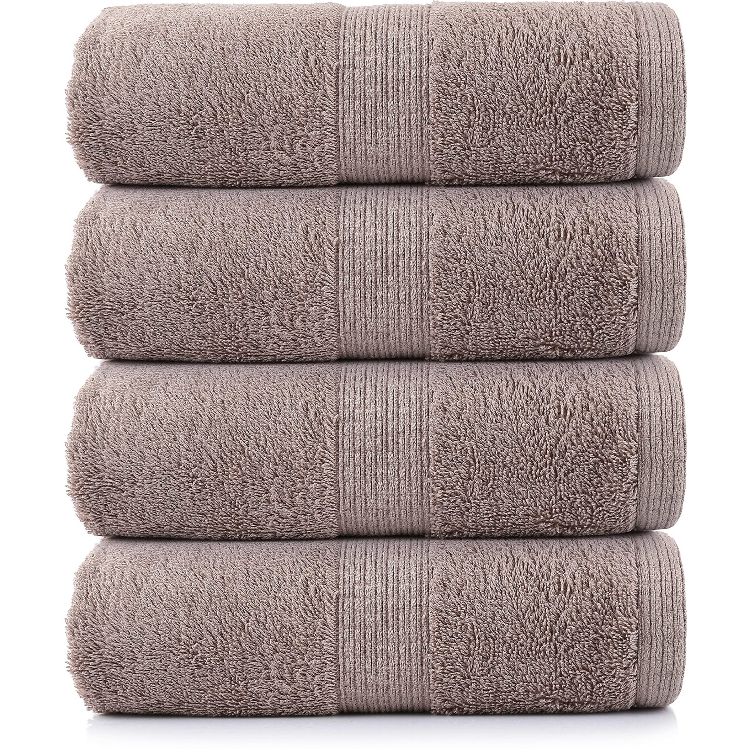 Lane Linen 100% Cotton Extra Large Bath Towels- 4 Pack Bath Towel Set, Hotel Collection Large Towels For Bathroom, Spa Quality Bath Towels Extra Large, Bath Sheets Towels For Adults - 35X66 Taupe