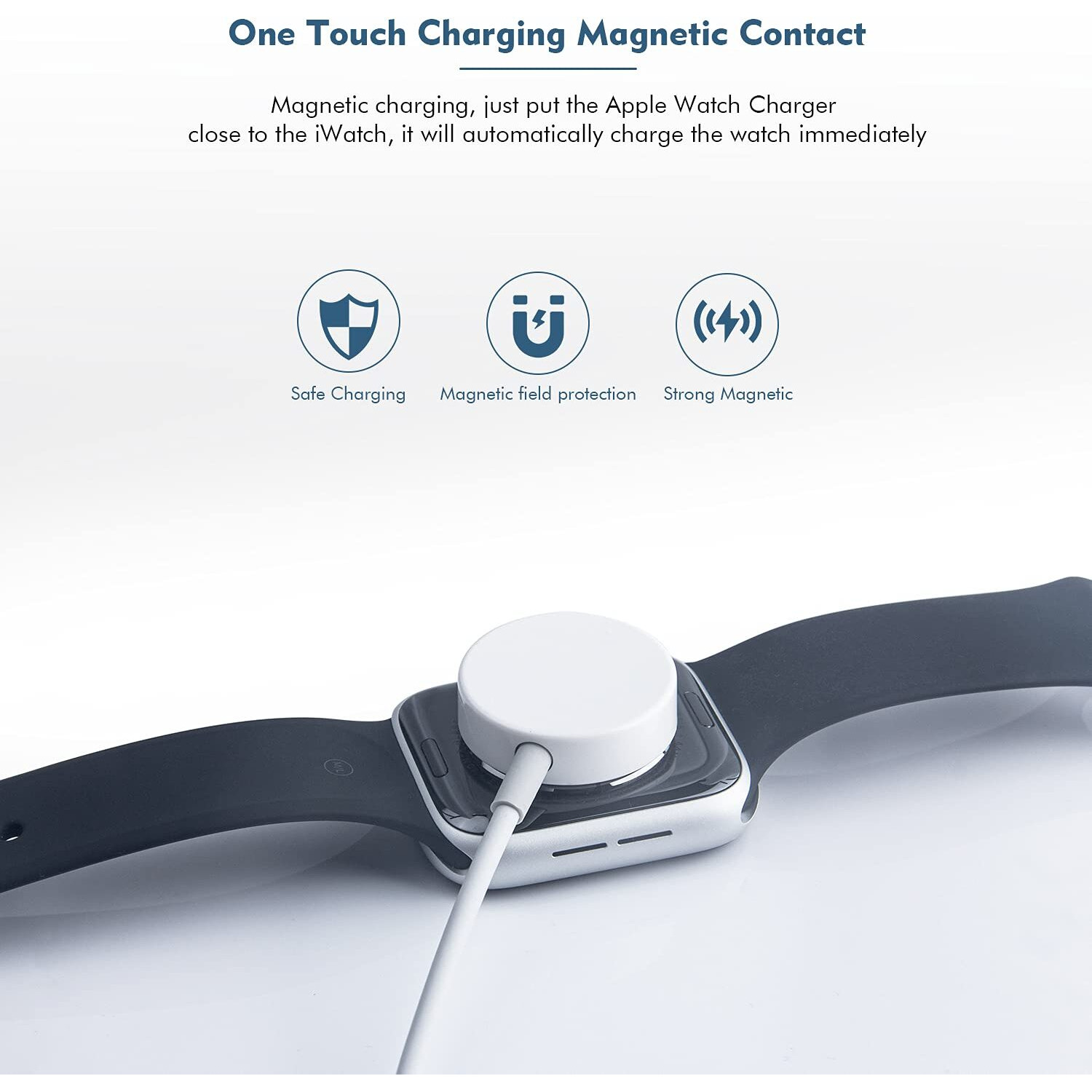 Watch Charger For Apple Watch Charger, 0.3M/1Ft Short Iwatch Usb Wireless Magnetic Portable Charging Cable Cord Compatible With Apple Watch Series 8/7/6/Se/5/4/3/2/1