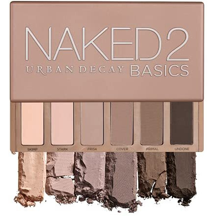 Urban Decay Naked2 Basics Eyeshadow Palette, 6 Taupe & Brown Matte Neutral Shades - Ultra-Blendable, Rich Colors With Velvety Texture - Makeup Set Includes Mirror & Full-Size Pans - Great For Travel