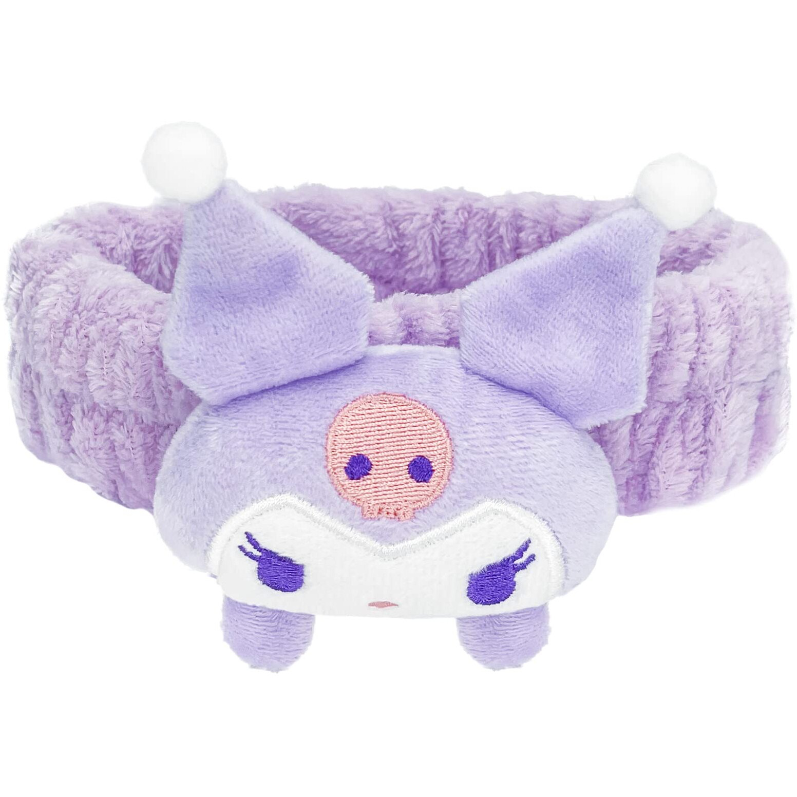 Kawaii Spa Headband For Washing Face, Cute Purple Headband For Make Up, Washing, Party, Soft Headband For Woman Girls