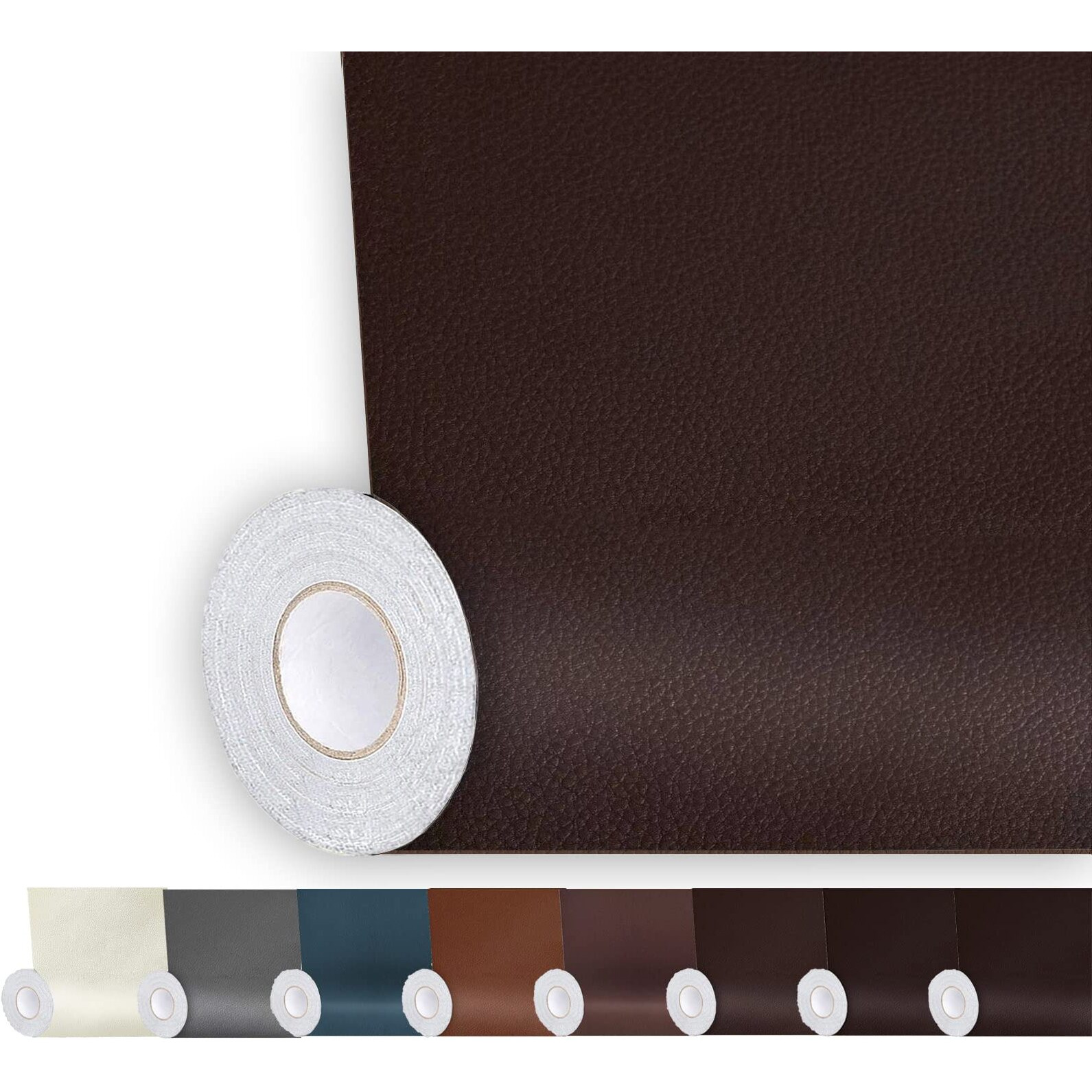 Shagoom Leather Repair Patch, 17X79 Inch Repair Patch Self Adhesive Waterproof, Diy Large Leather Patches For Couches, Furniture, Kitchen Cabinets, Wall (17X79 Inch, Dark Brown)