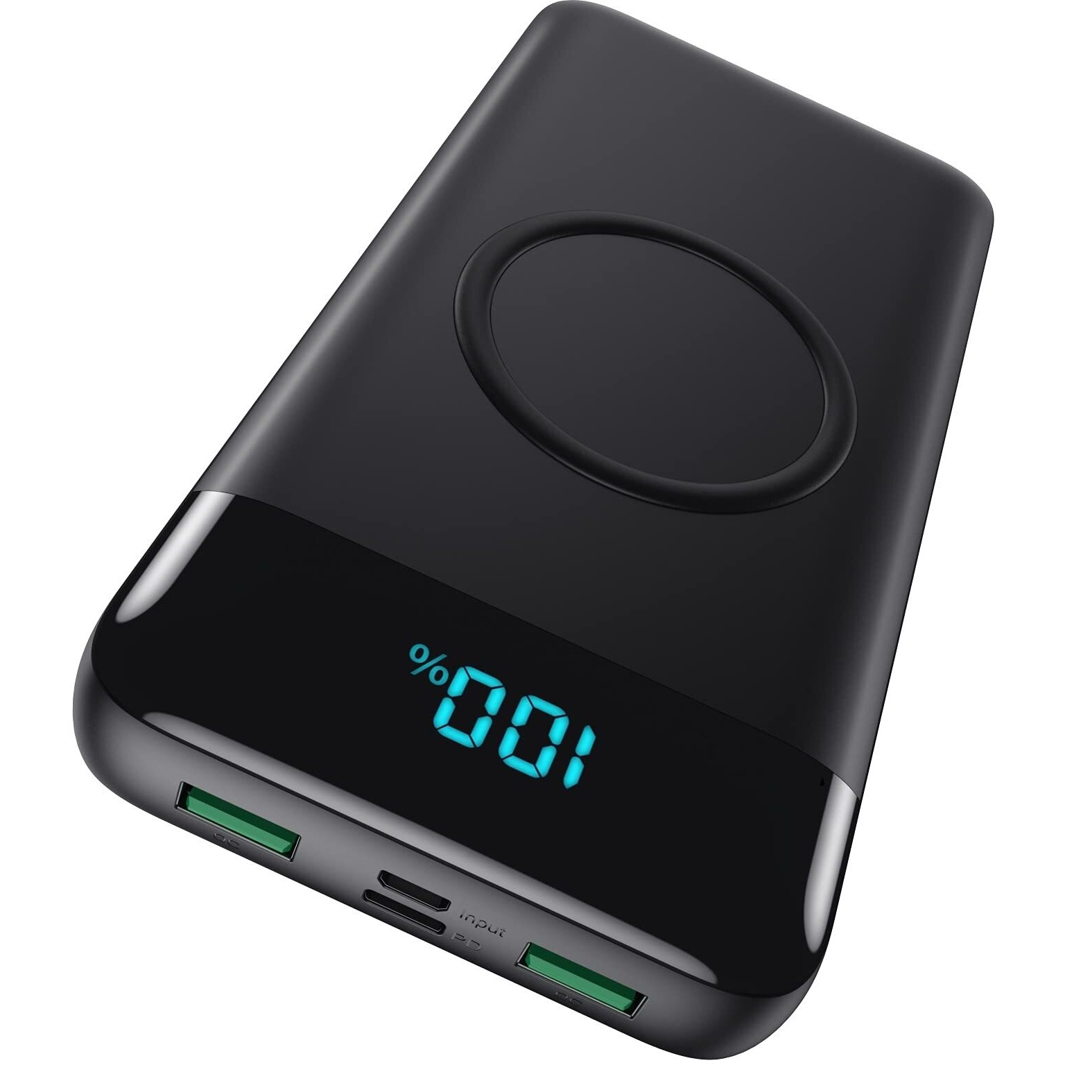 Wireless Portable Charger 30,800Mah 15W Wireless Charging 25W Pd Qc4.0 Fast Charging Smart Led Display Usb-C Power Bank, 4 Output & 2 Input External Battery Pack Compatible With Iphone, Samsung Etc