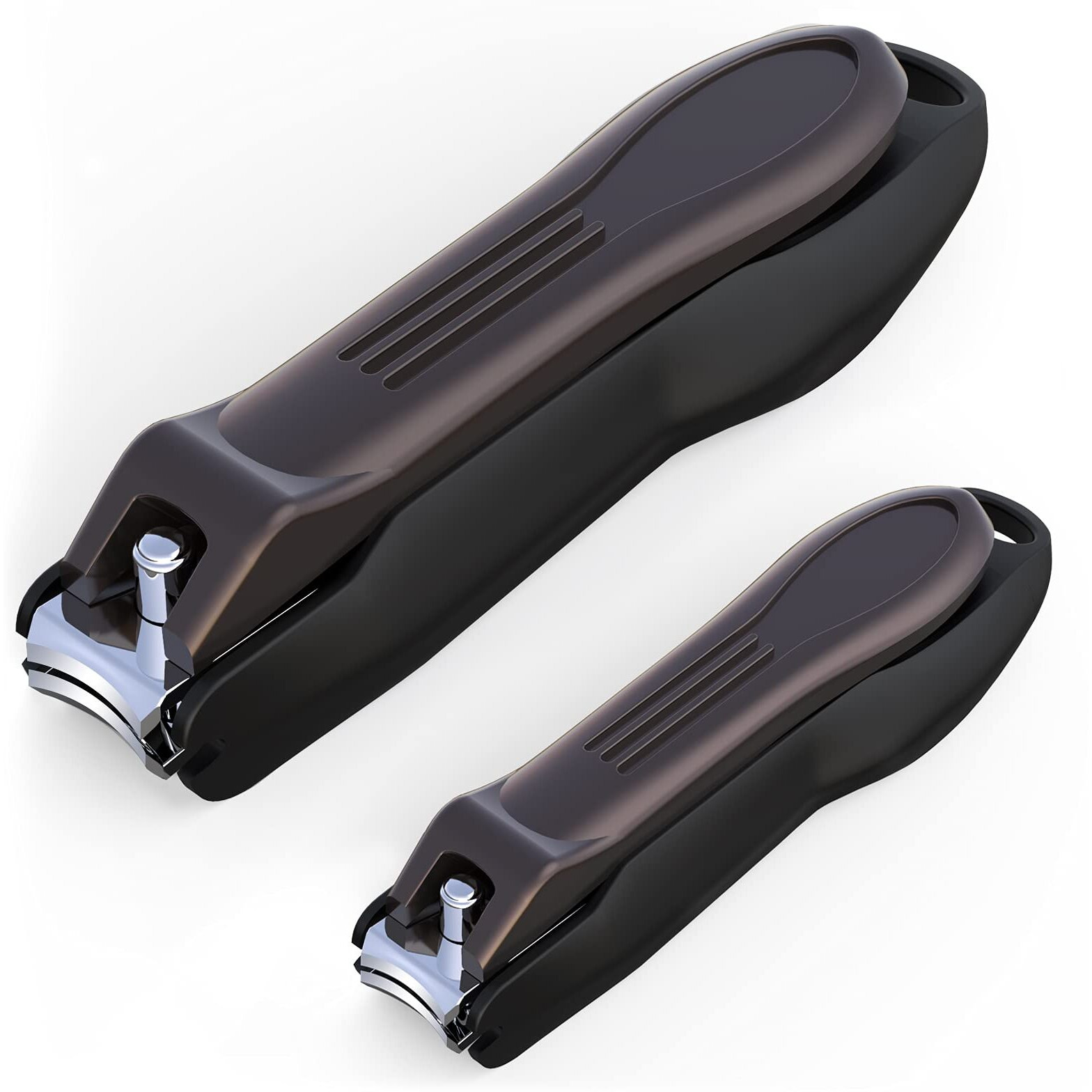 Glamfields Nail Clipper With Catcher, No Splash Fingernail Toenail Clipper Stainless Steel Nail Cutter Nail Trimmer, Good Gift For Men And Women (Mf-Large/Small)