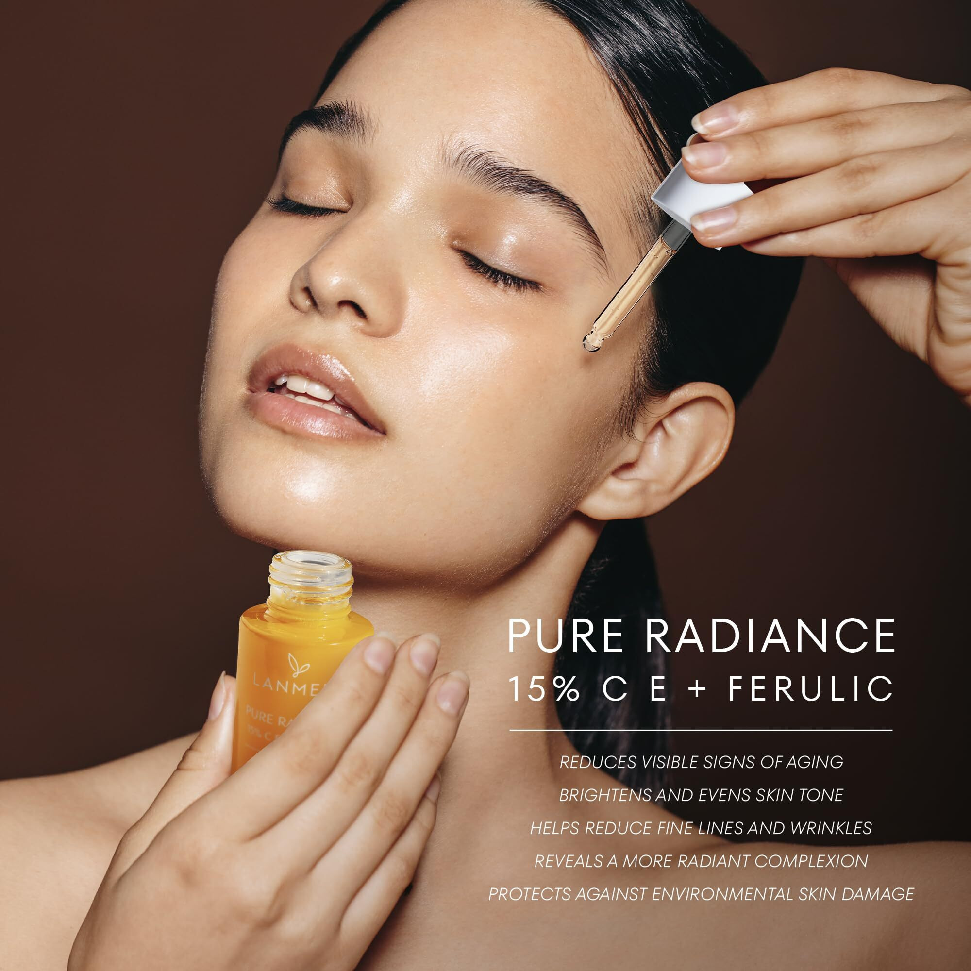 Vitamin C Serum With Ferulic Acid Ce Ferulic Face Serum With 15% Ascorbic Acid, Vitamin E, Hyaluronic Acid - Vit C Serum For Deep Hydration, Brightening, Anti-Aging, Anti Wrinkle, Skin Repair 1 Fl Oz