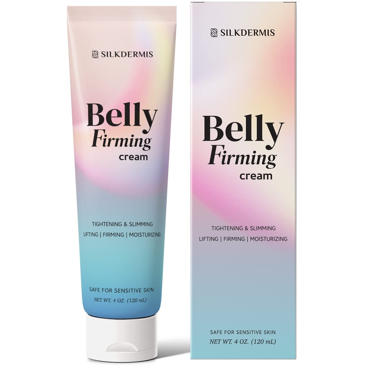 Silkdermis B Flat Belly Firming Cream - Skin Tightening & Cellulite Cream For Stomach, Thighs & Butt, Moisturizing Firming Lotion With Powerful Natural Ingredients , 120 Ml