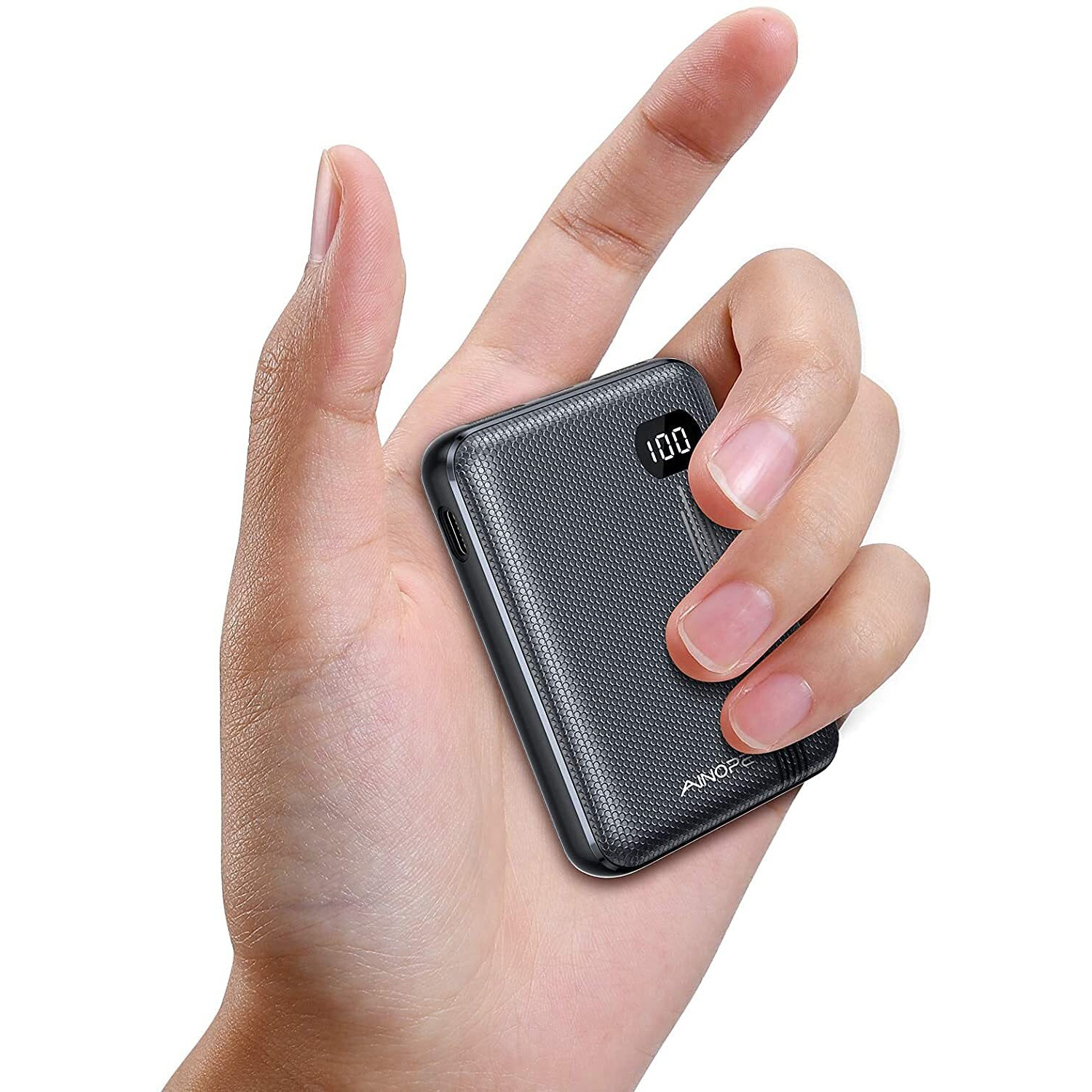 Ainope Portable Charger The Smallest 10000Mah Power Bank Usb C Mini Portable Charger Pd 20W Fast Charge Portable Battery Charger Tri-Output Phone Charger For Iphone 15 Pro Max 14 Ipad Samsung