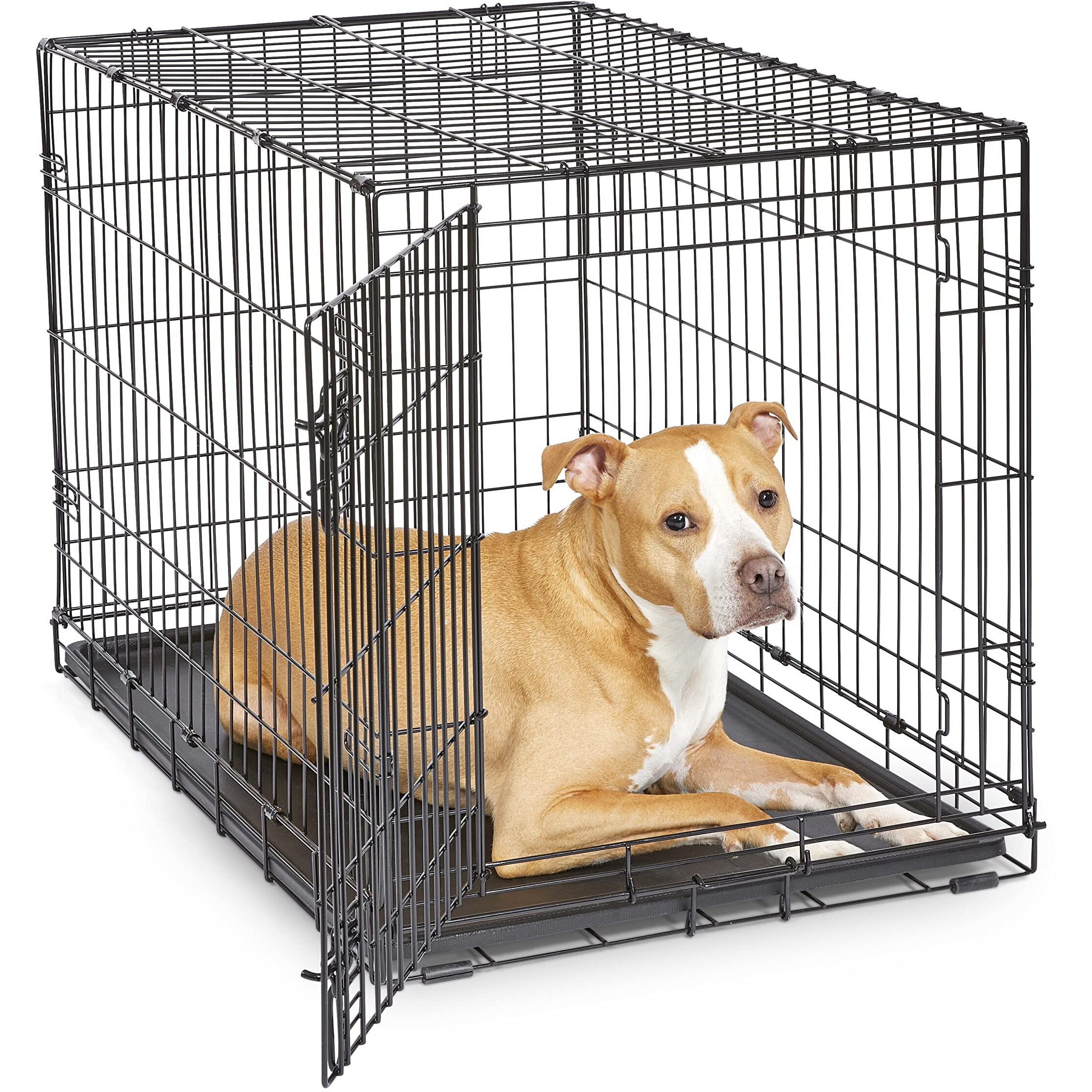 New World Newly Enhanced Single New World Dog Crate, Includes Leak-Proof Pan, Floor Protecting Feet, & New Patented Features, 36 Inch