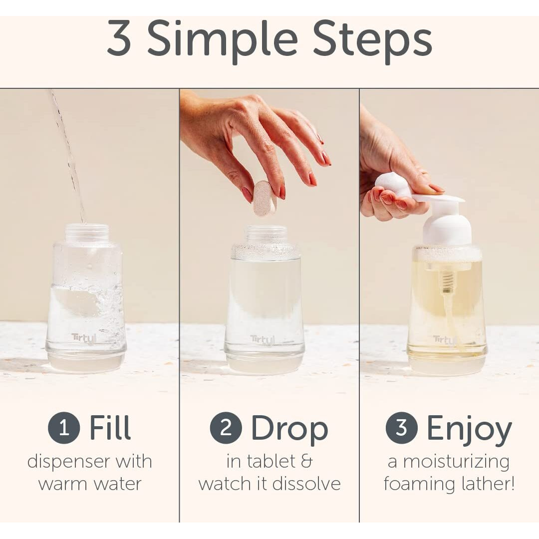 Tirtyl Foaming Hand Soap Tablet Refills - 24 Pack - 192 Fl Oz Total (Makes 24X 8 Fl Oz Bottles Of Soap) - Cleansing & Moisturizing - Compostable Packaging - Bulk Variety Fragrance Pack