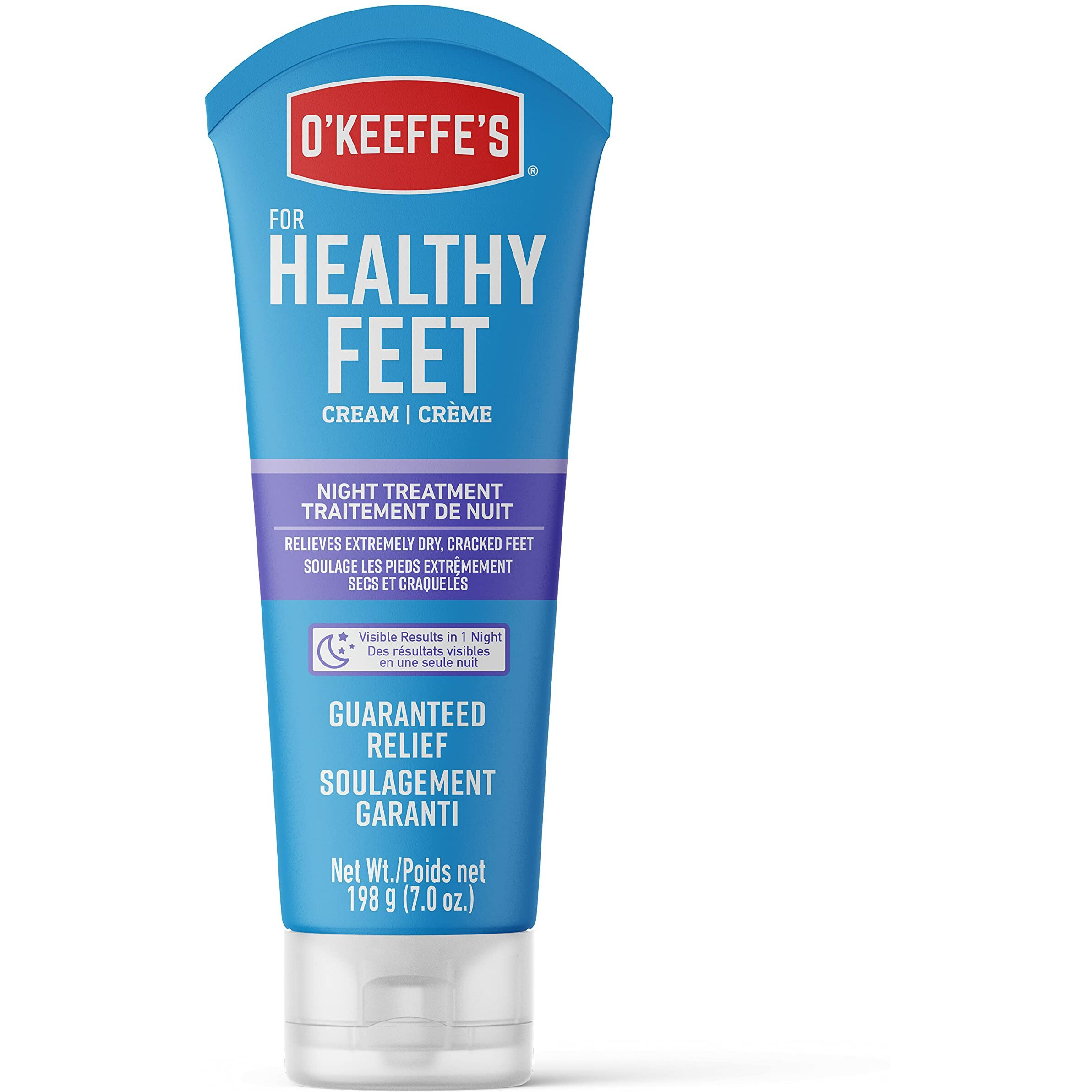 O'Keeffe's For Healthy Feet Night Treatment Foot Cream, Guaranteed Relief For Extremely Dry, Cracked Feet, Visible Results In 1 Night, 7.0 Ounce Tube, (Pack Of 1)