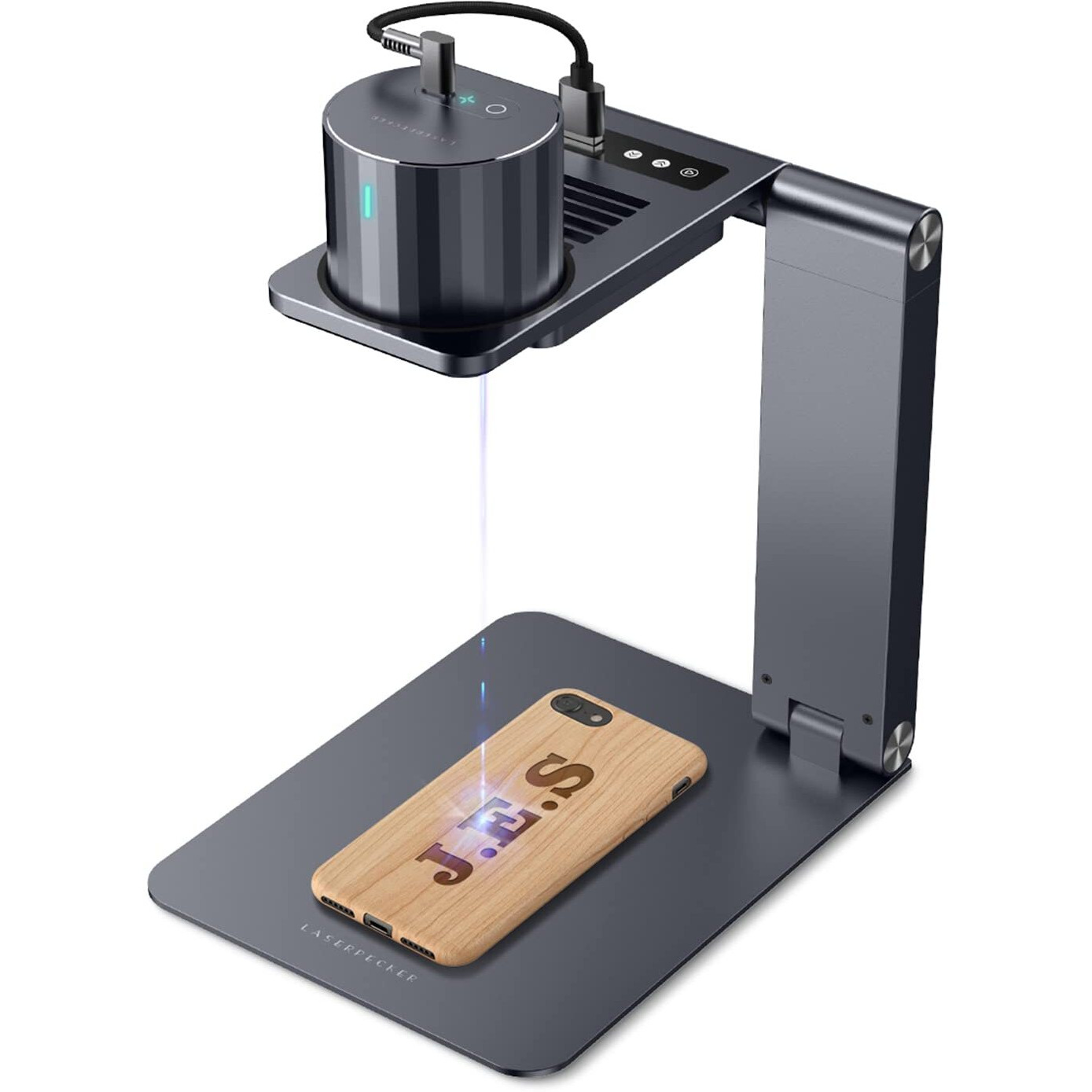 Laserpecker 1 Pro (Basic) Laser Engraver, Diy Mini Etcher Portable Design High Precision Engraving For Wood Felt Leather - Protective Goggles Included