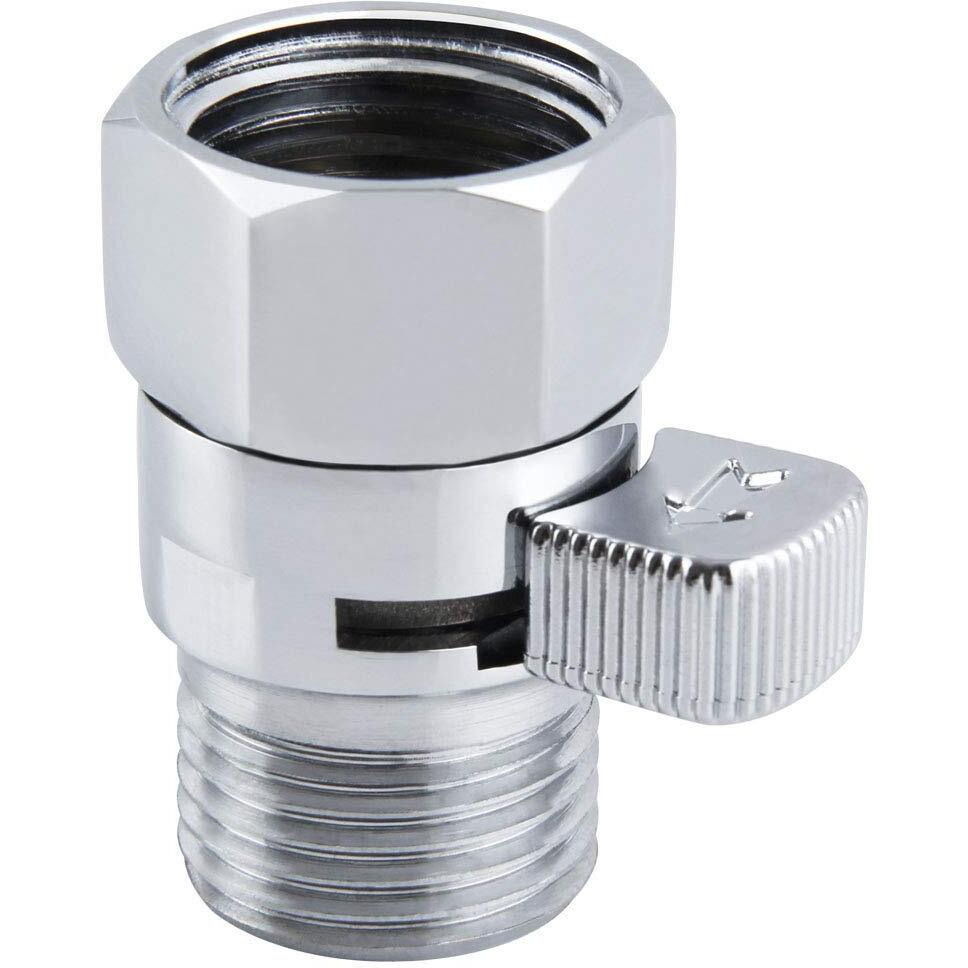 Aplusee Shower Regulator Valve, Aplusee Brass Shower Head Shut Off Control Valve, Water Flow Restrictor With On Off Switch, Chrome