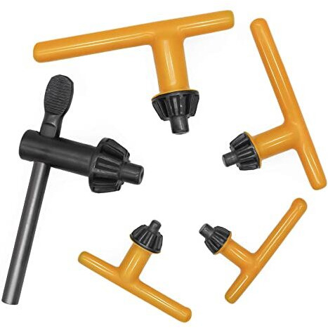 Famgee Replacement Drill Chuck Key Wrench Electric Drill Clamping Tool (Chuck Diameter 3/4"" / 5/8"" / 1/2"" / 3/8"" / 1/4"") - 5 Sizes